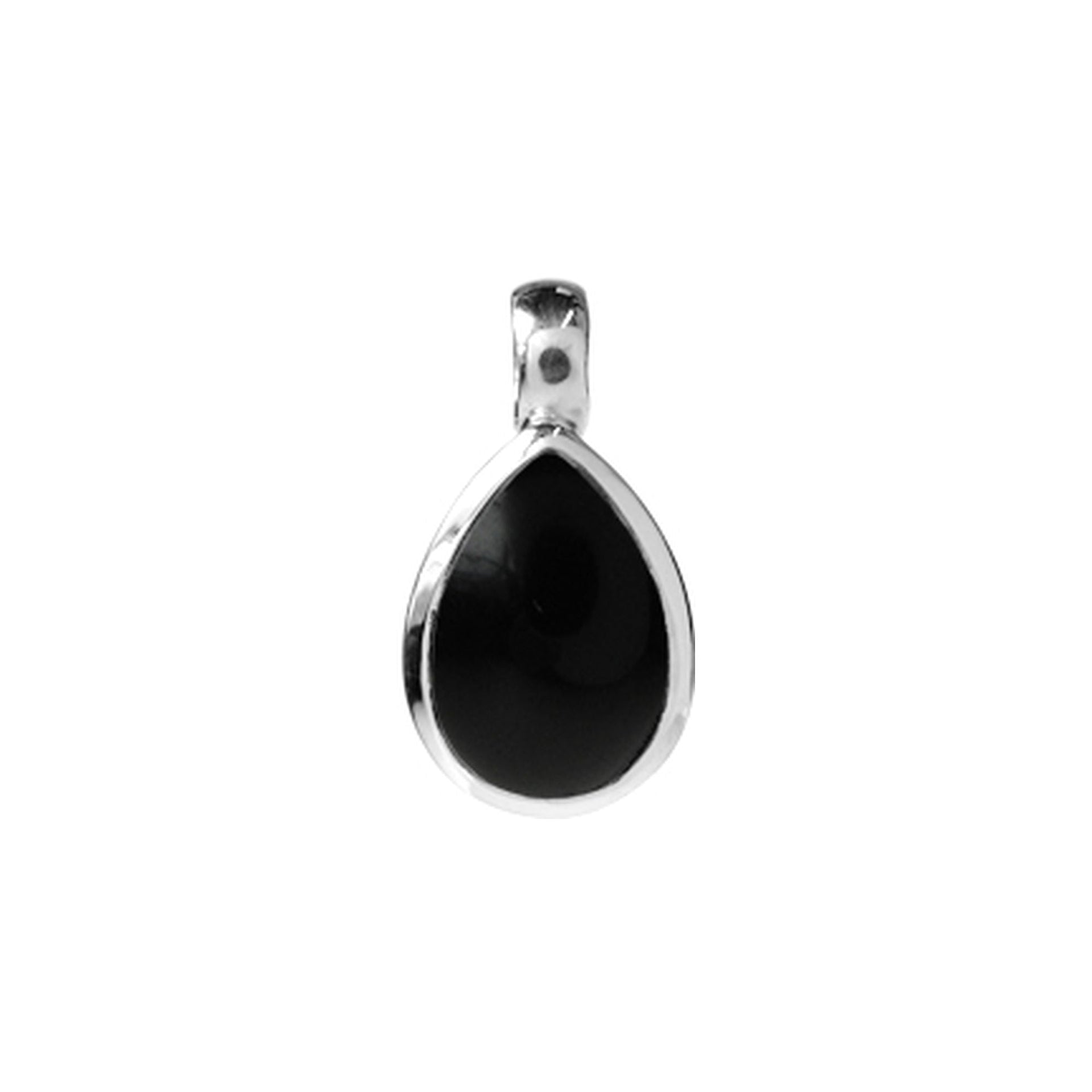 Samira fixed bale teardrop black onyx pendant