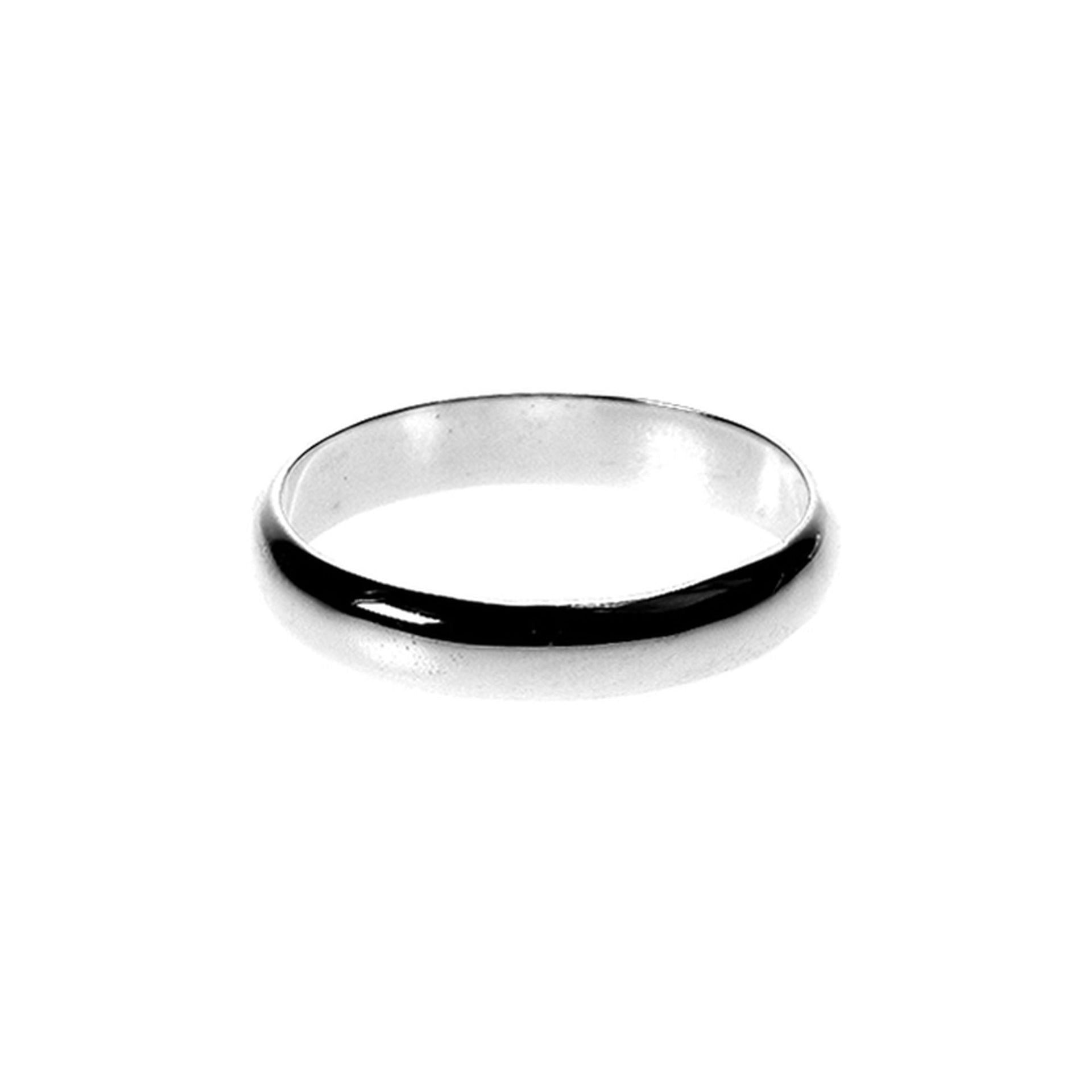 Bria half round wedding band ring