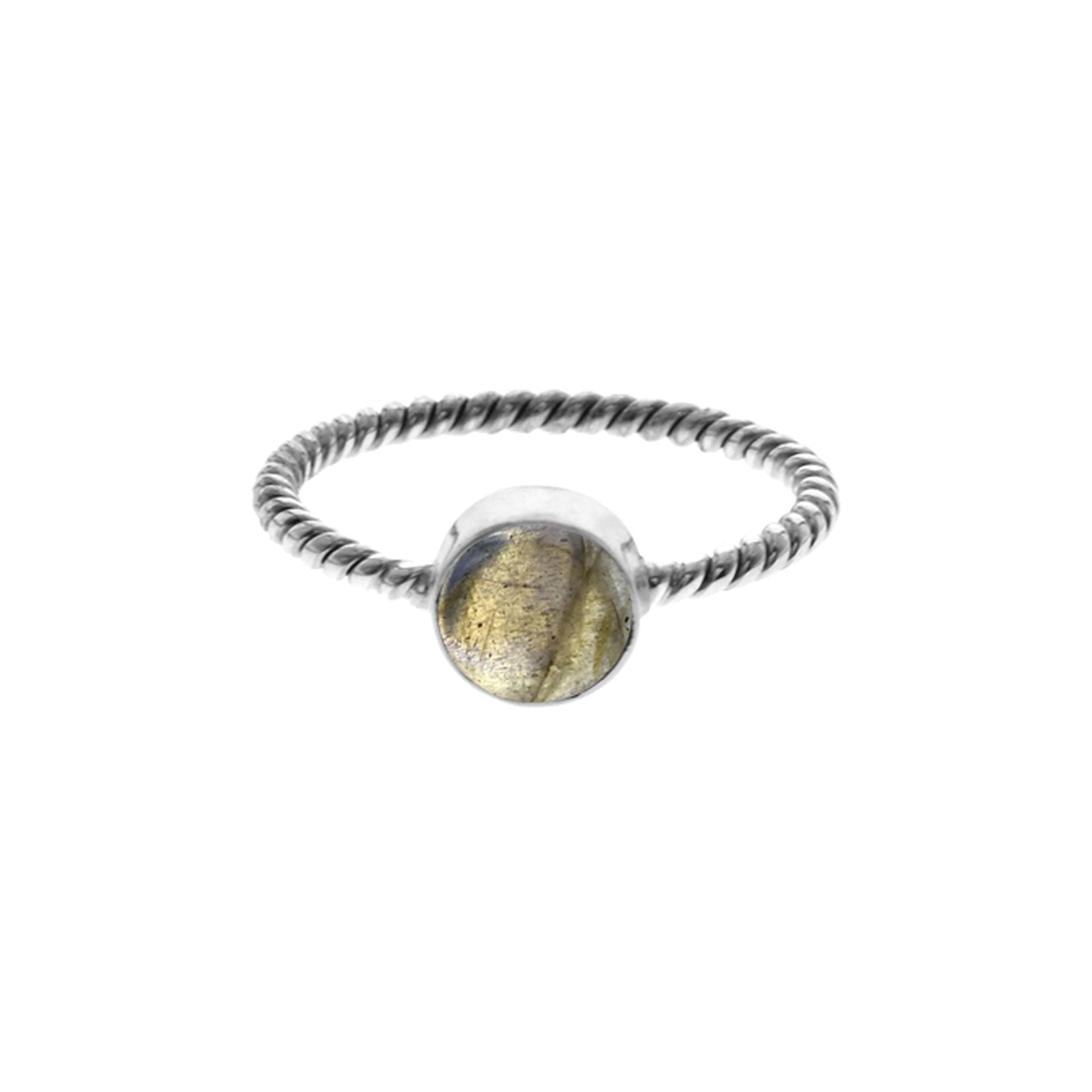 Catalina labradorite rope band ring