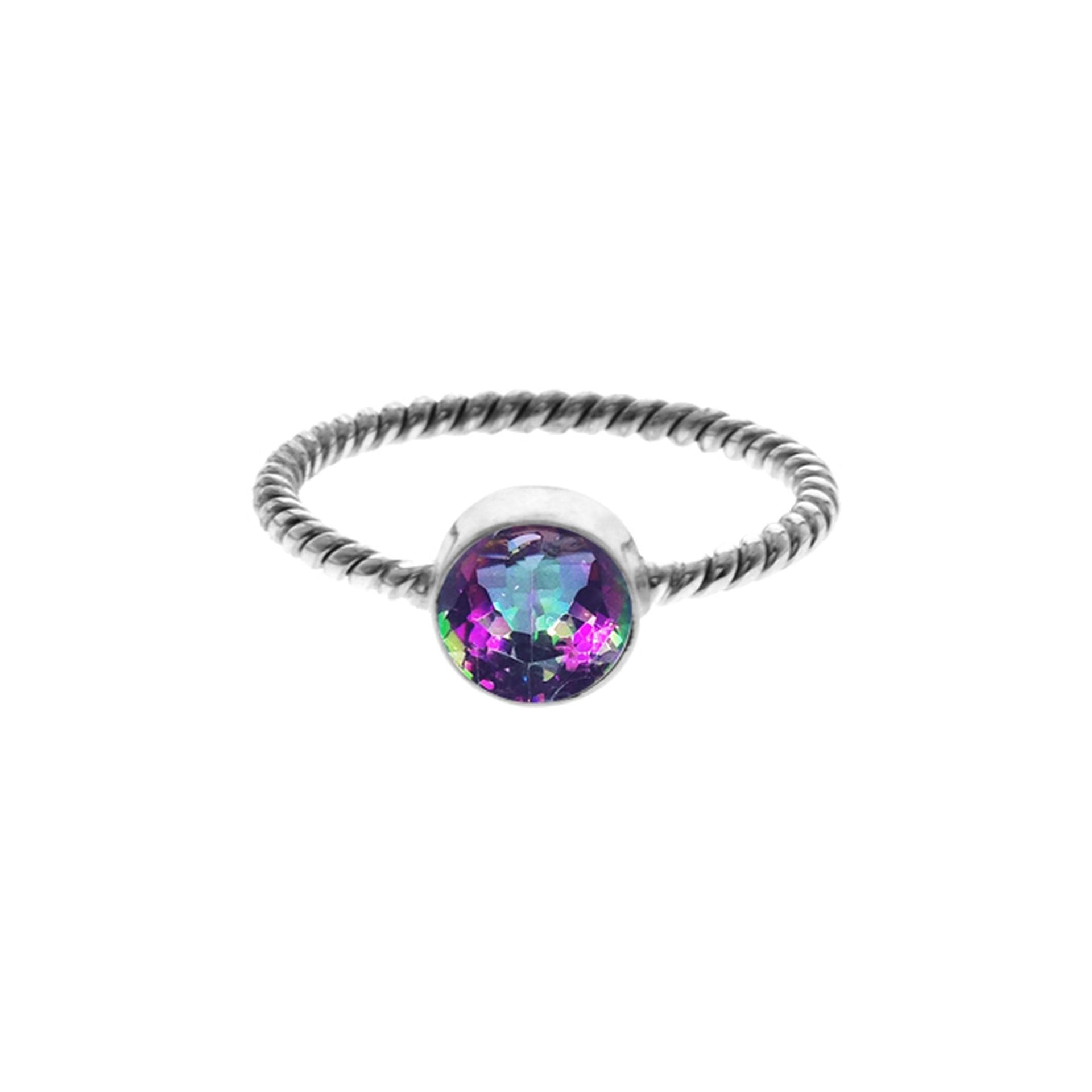 Catalina mystic topaz rope band ring