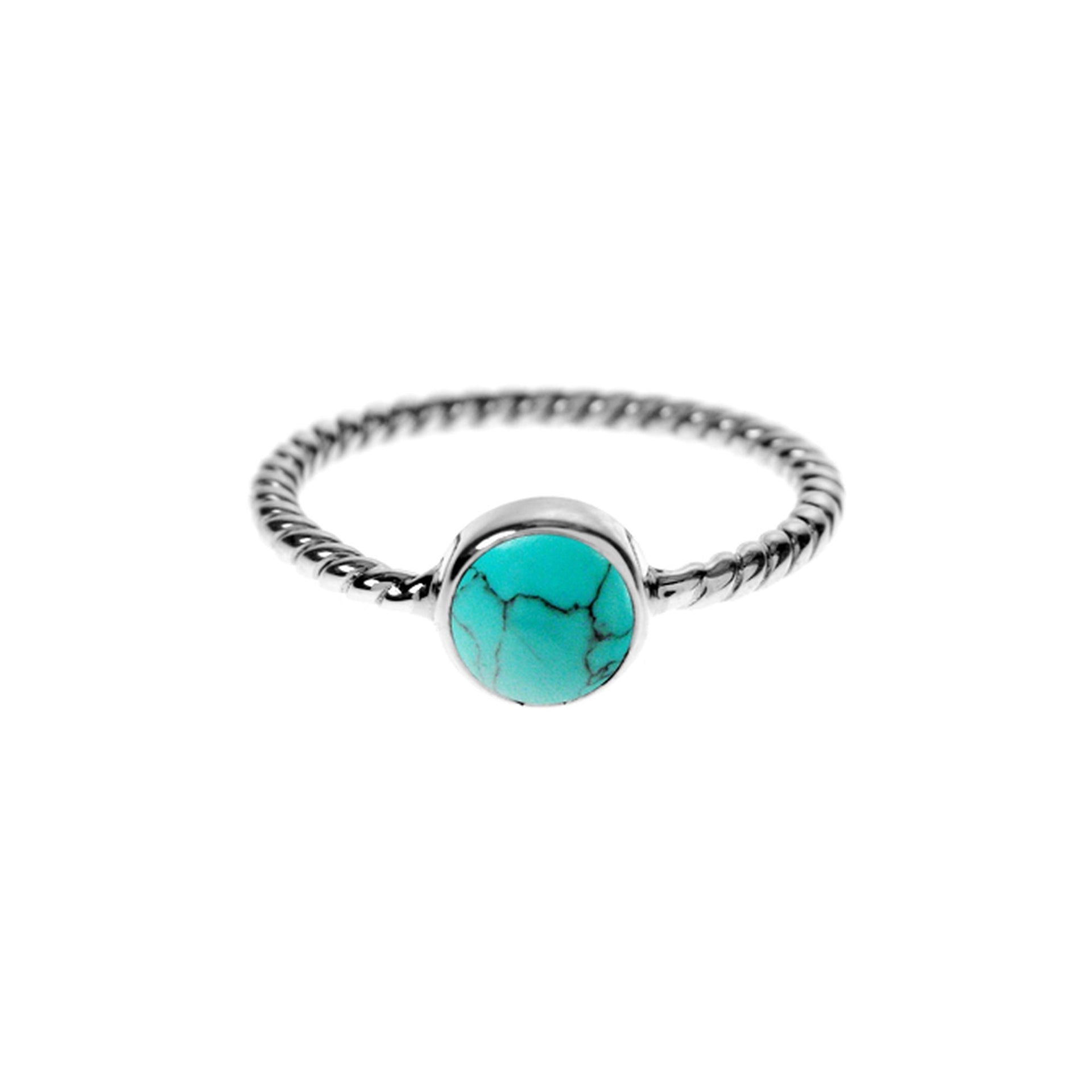 Catalina turquoise rope band ring