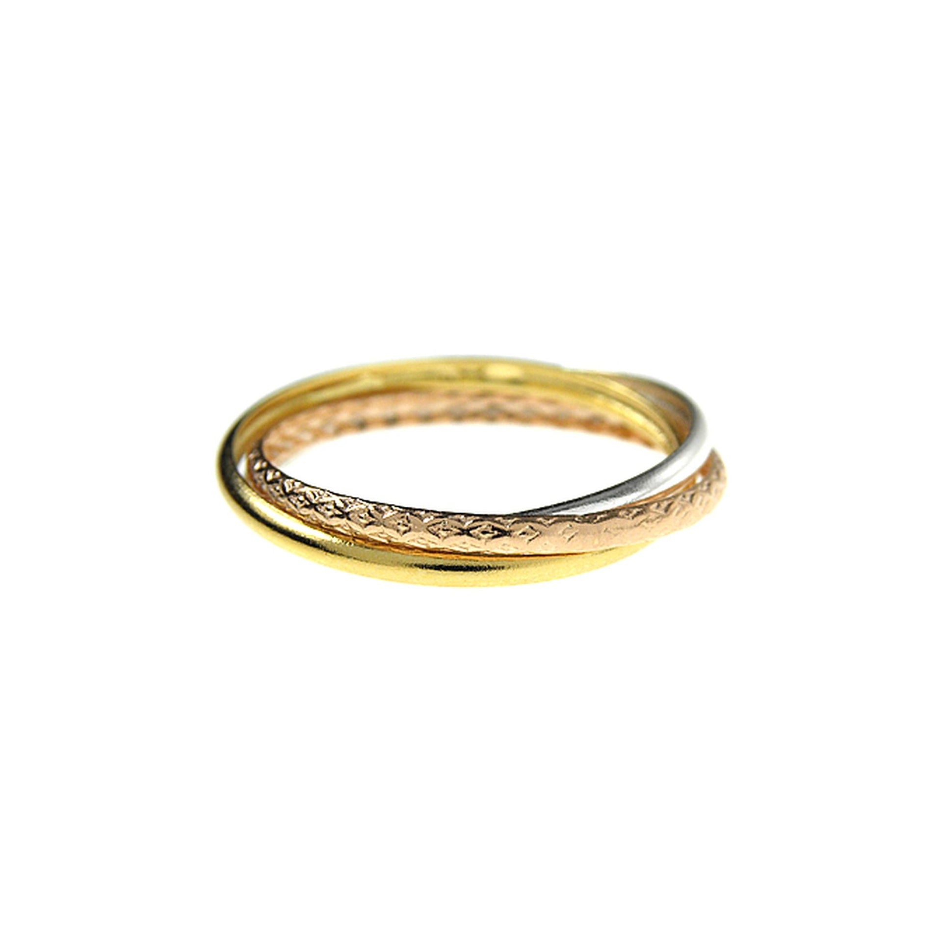 Gold plated textured Russian wedding band