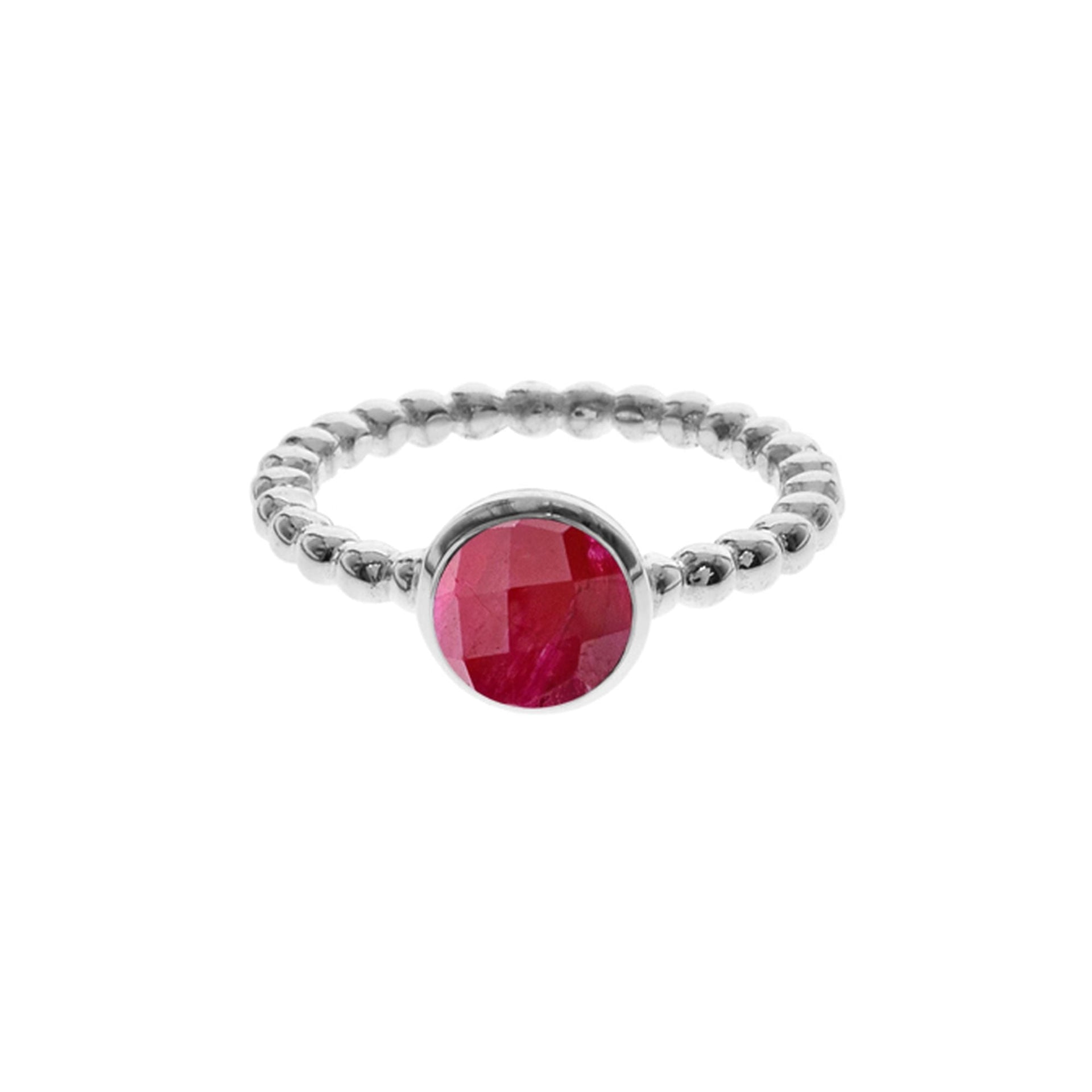 Lola ruby quartz ring with ball shank