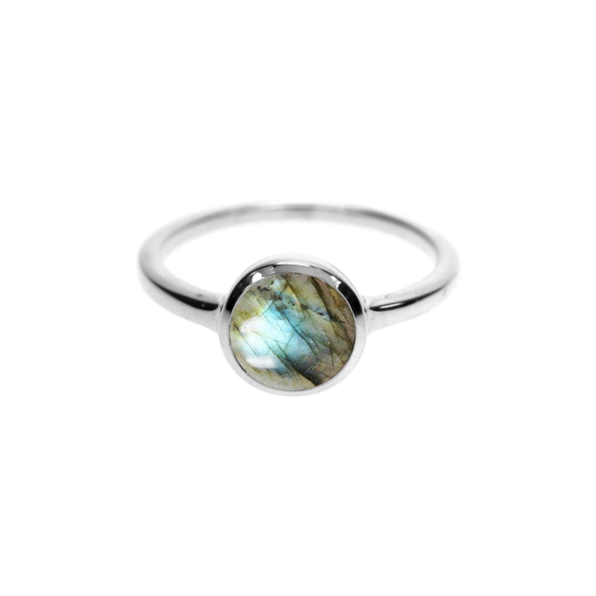 Bridget simple round labradorite ring