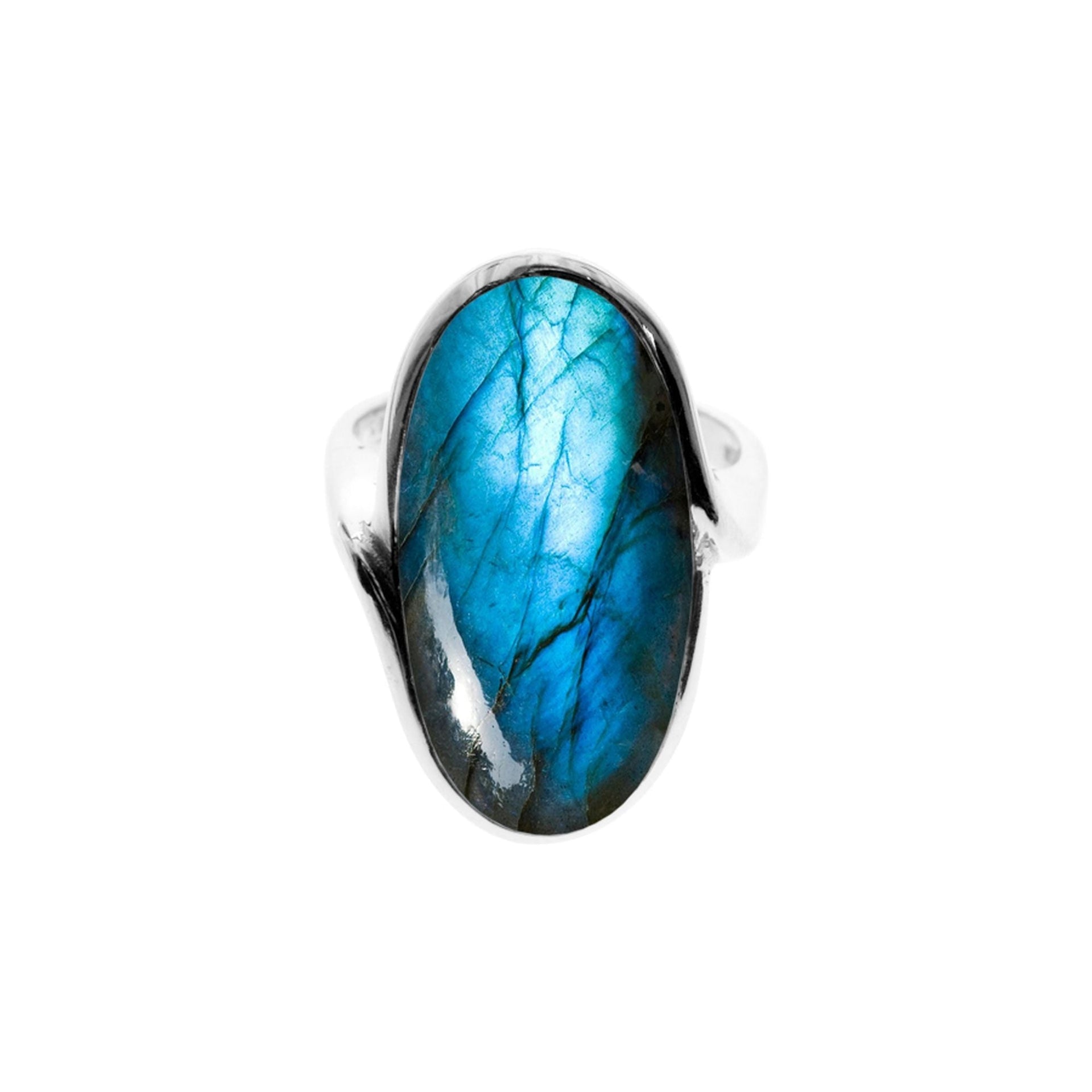 Samira deep oval labradorite ring