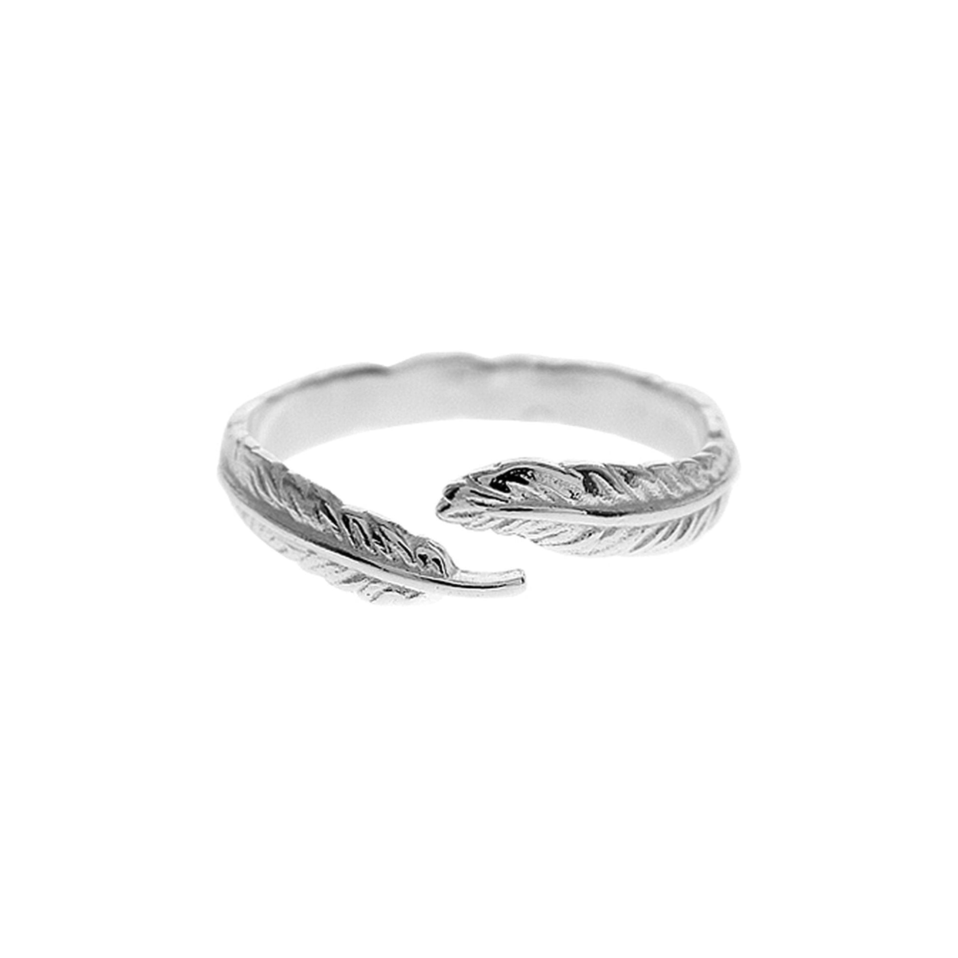 Zora open feather ring