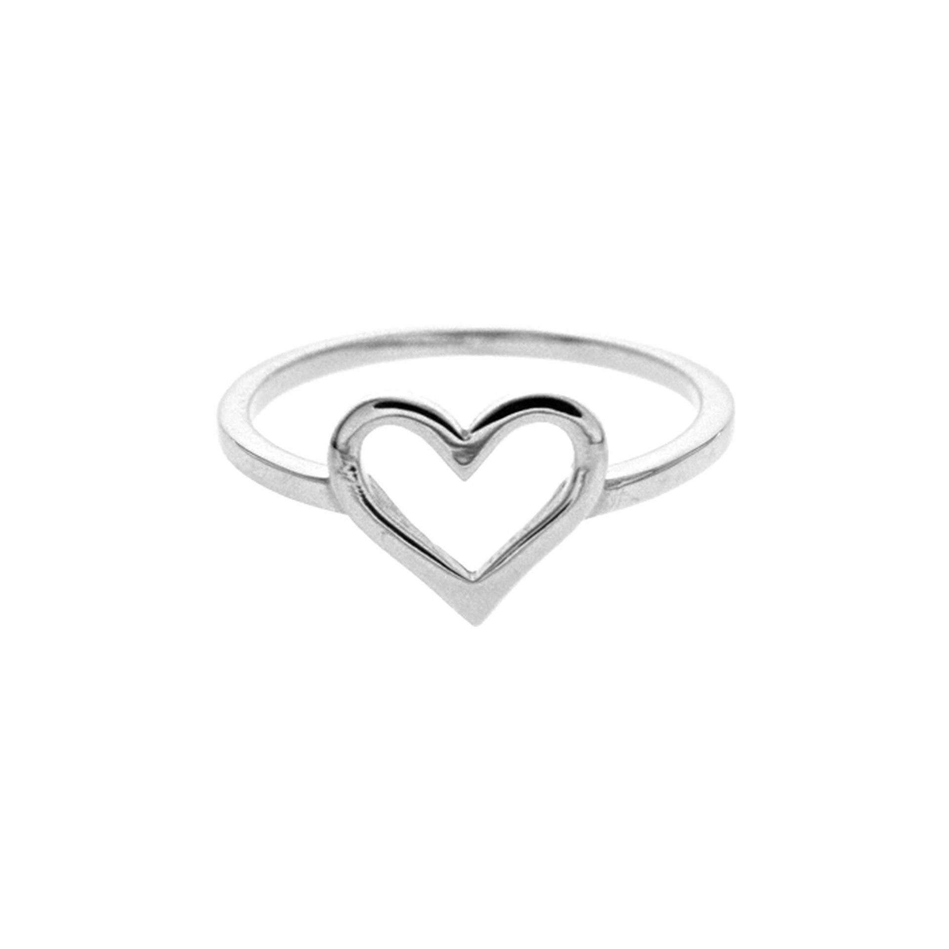 Lily open heart ring
