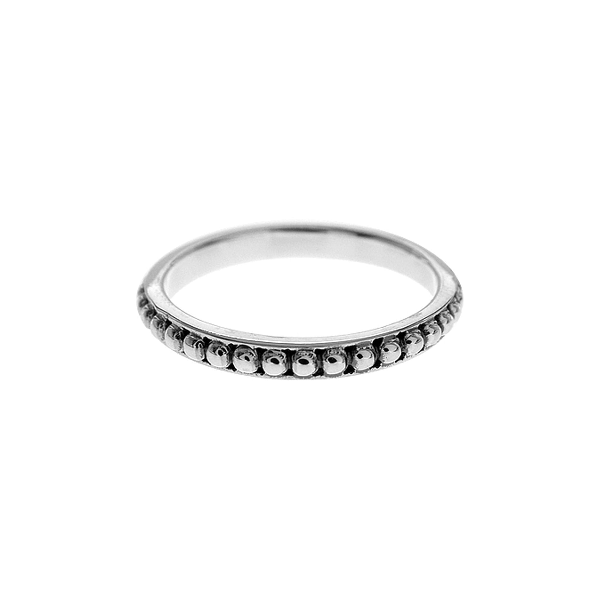 Isla band with inset bead detail ring