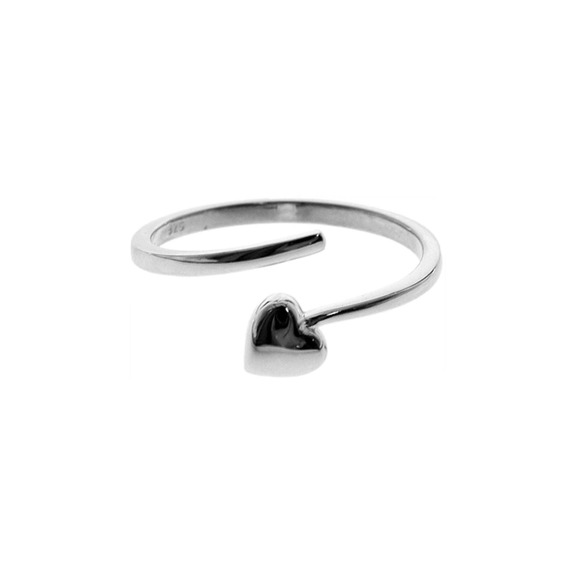 Wrap around heart motif ring