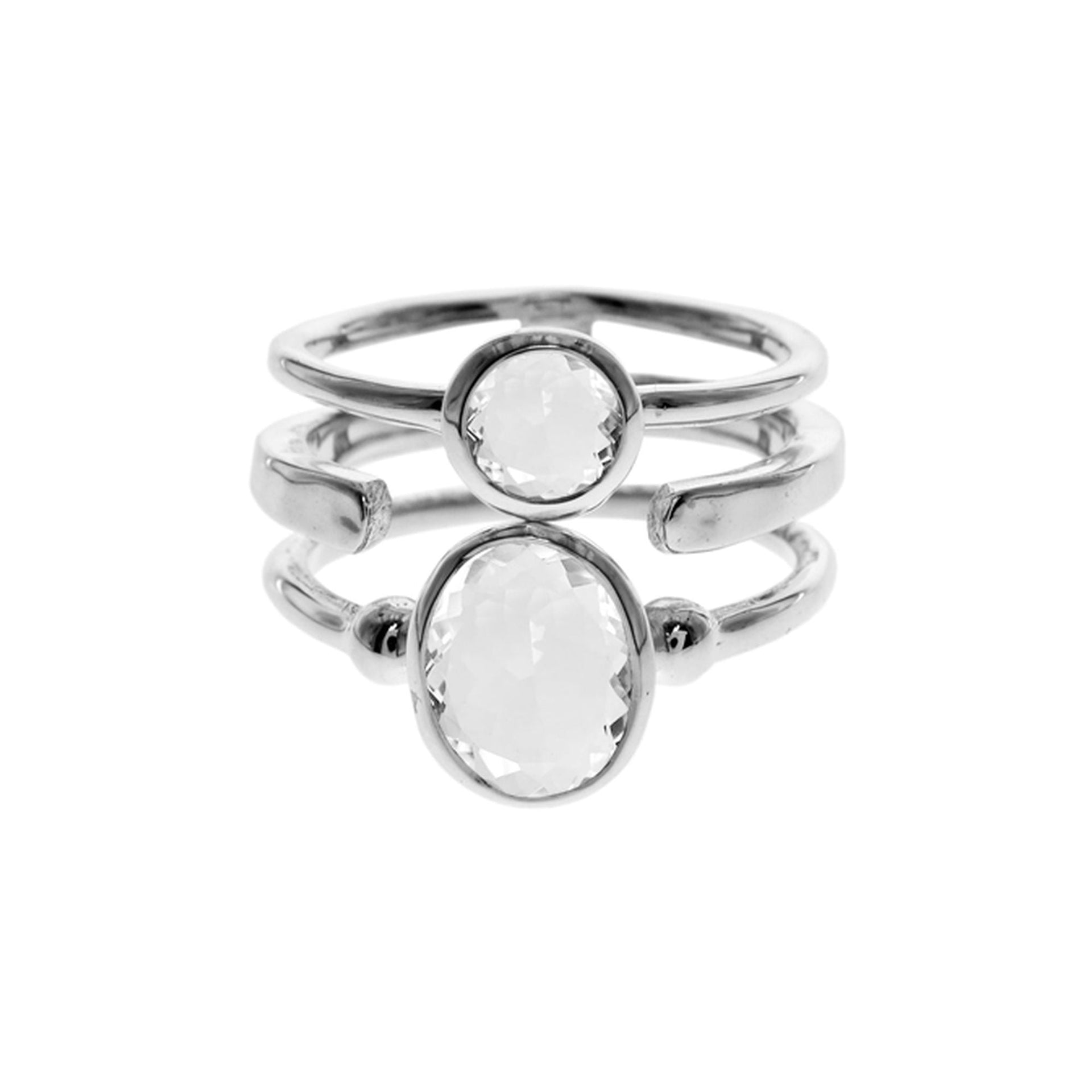 Amy triple band quartz ring