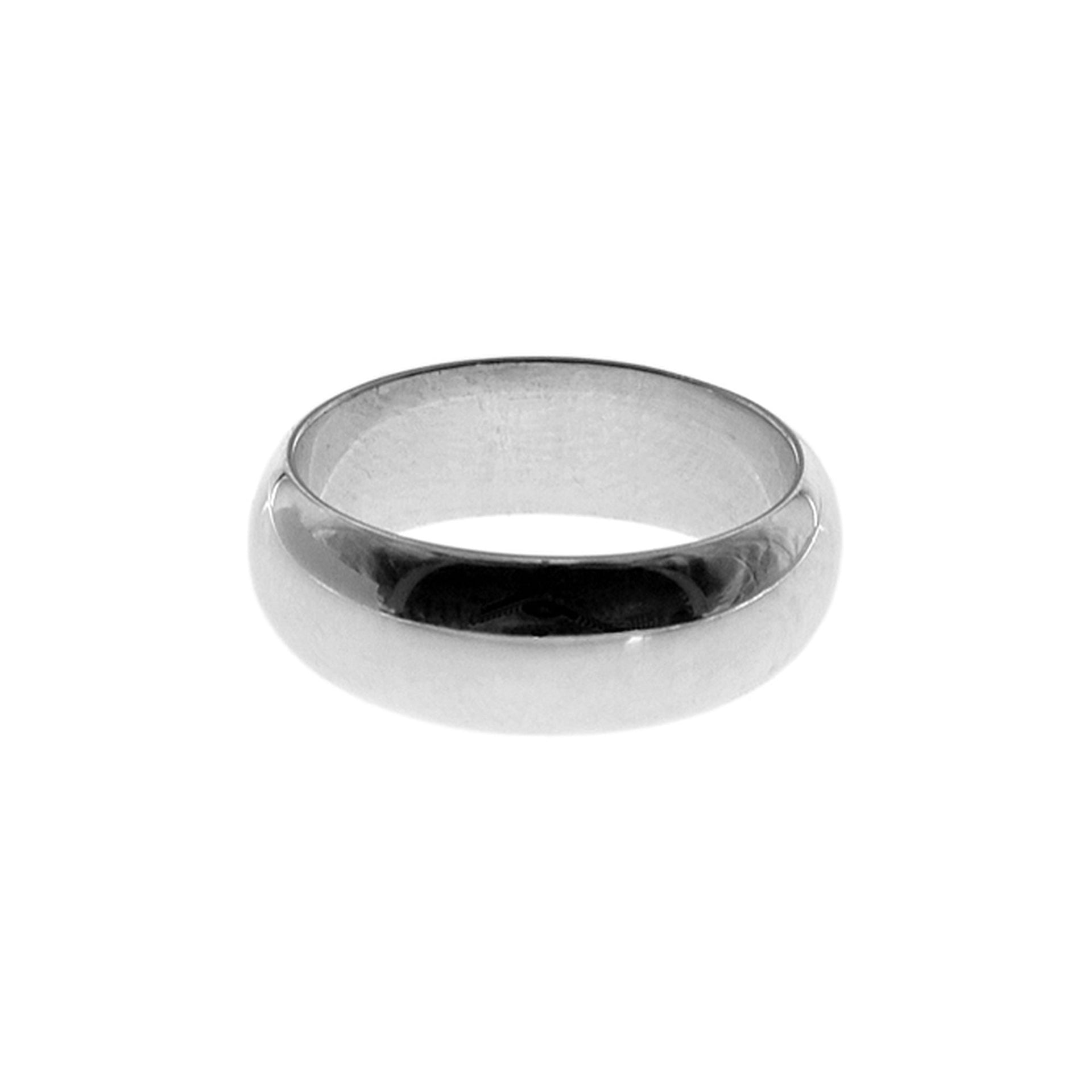 Bria wide half round band ring