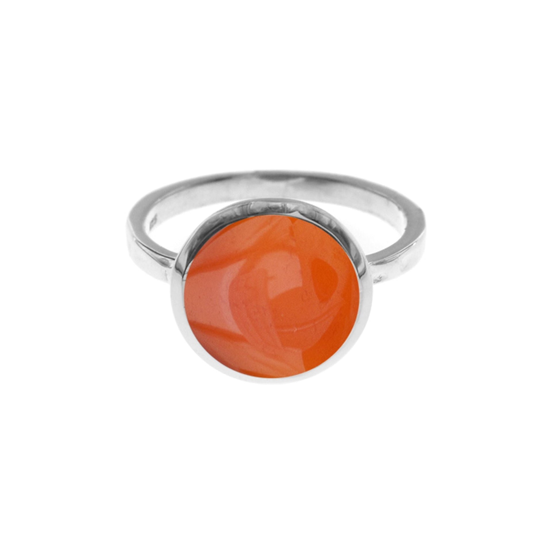 Lexi large round carnelian ring