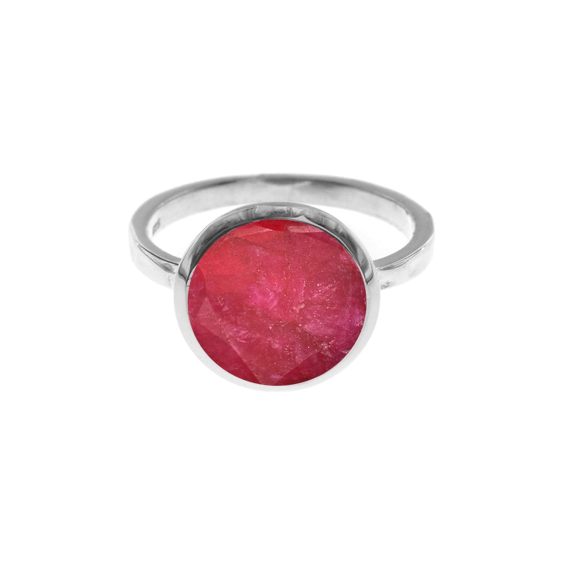 Lexi large round ruby quartz ring