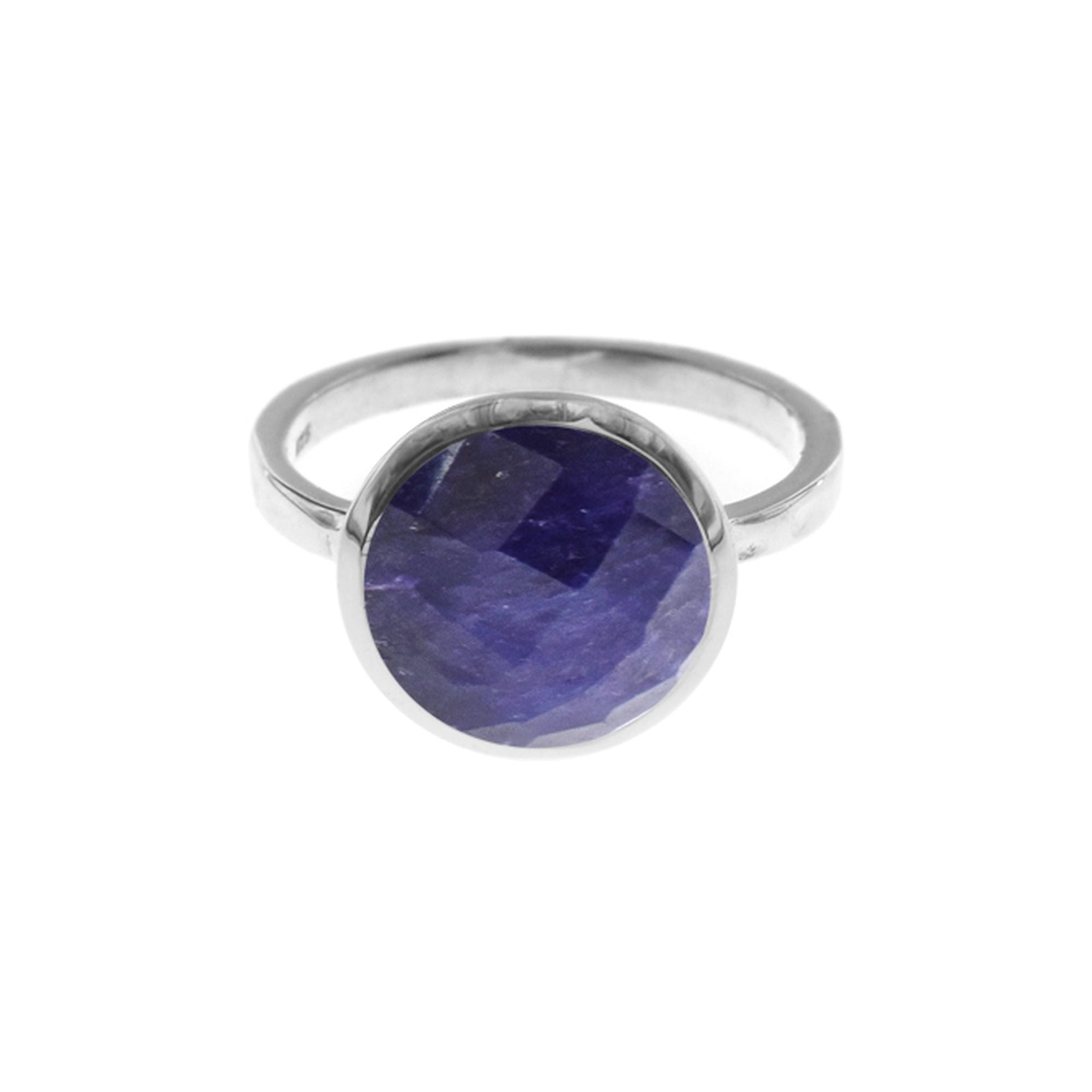 Lexi large round sapphire quartz ring