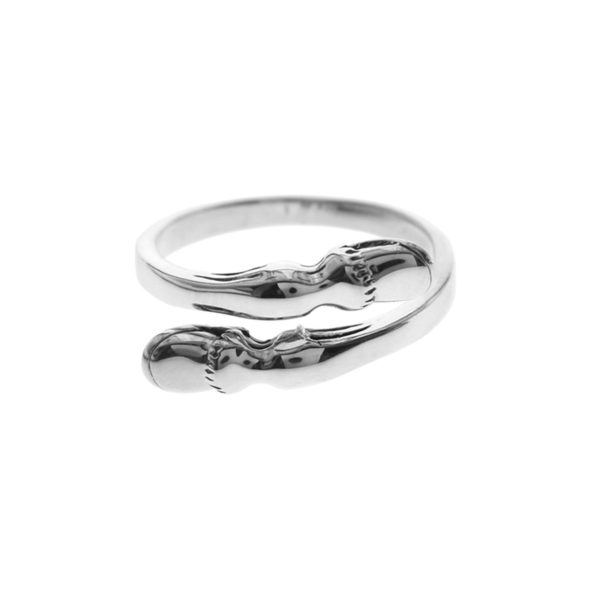 Cavelli overlapped horses hooves ring