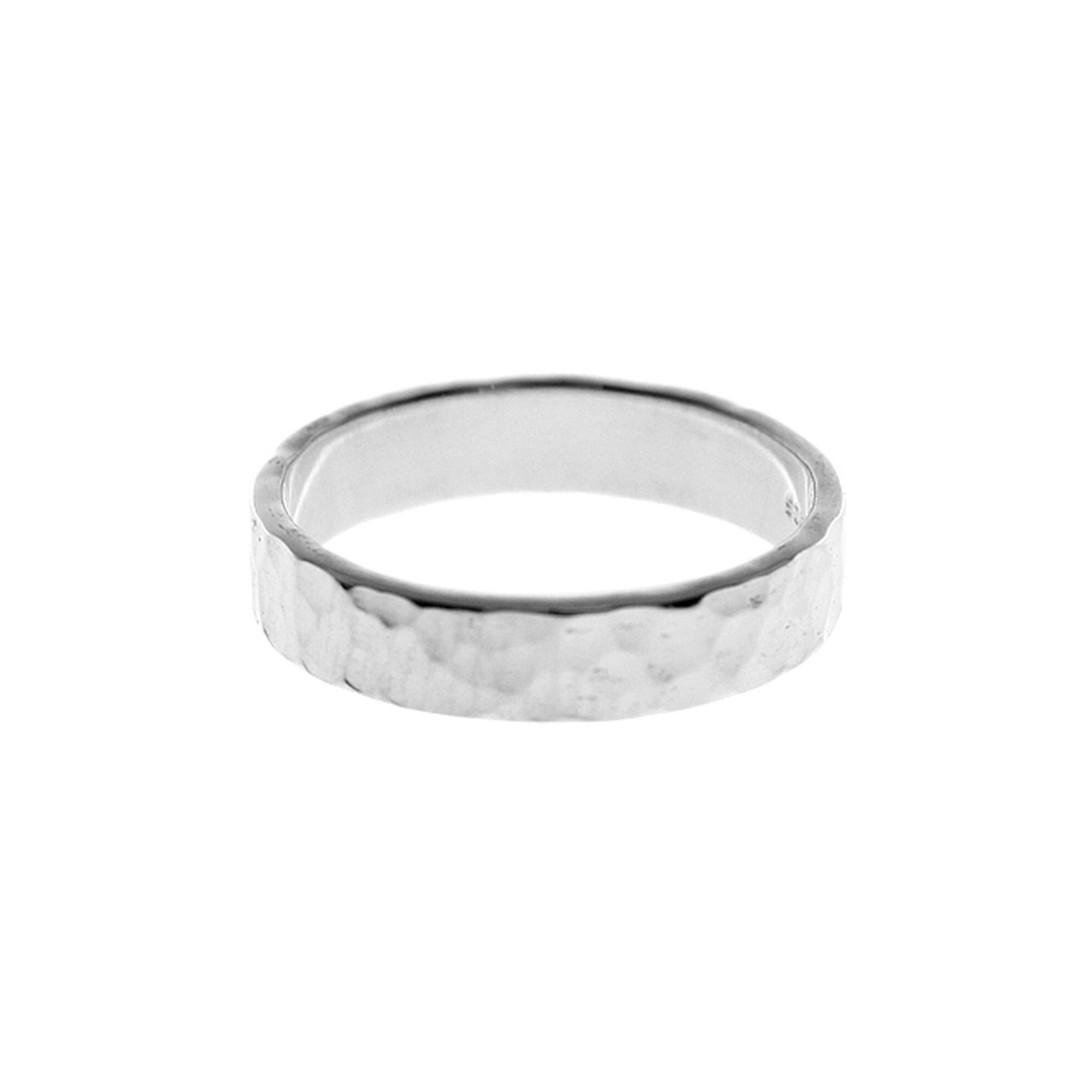 Lexi flat silver band ring
