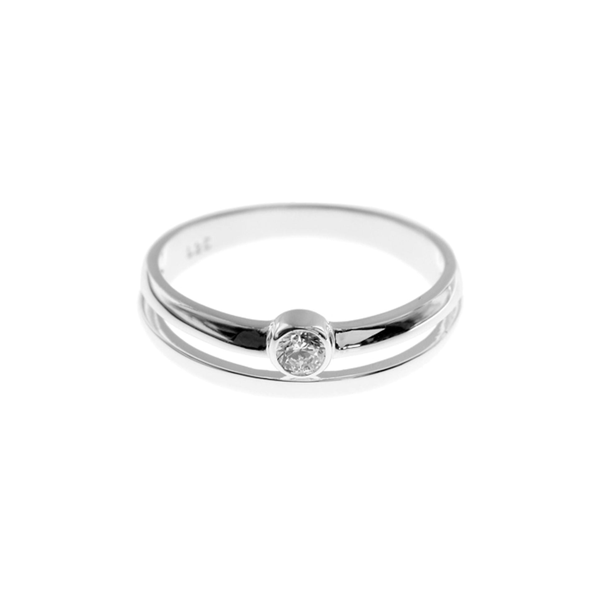 Kenzie single CZ double band ring