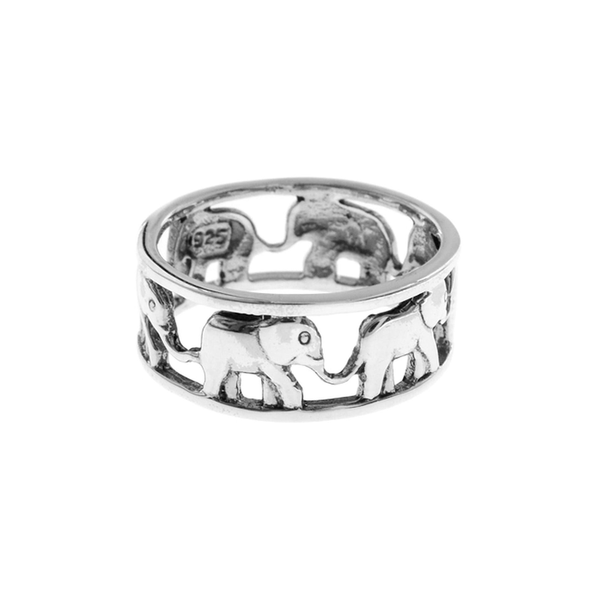 Anya open design elephant trail ring