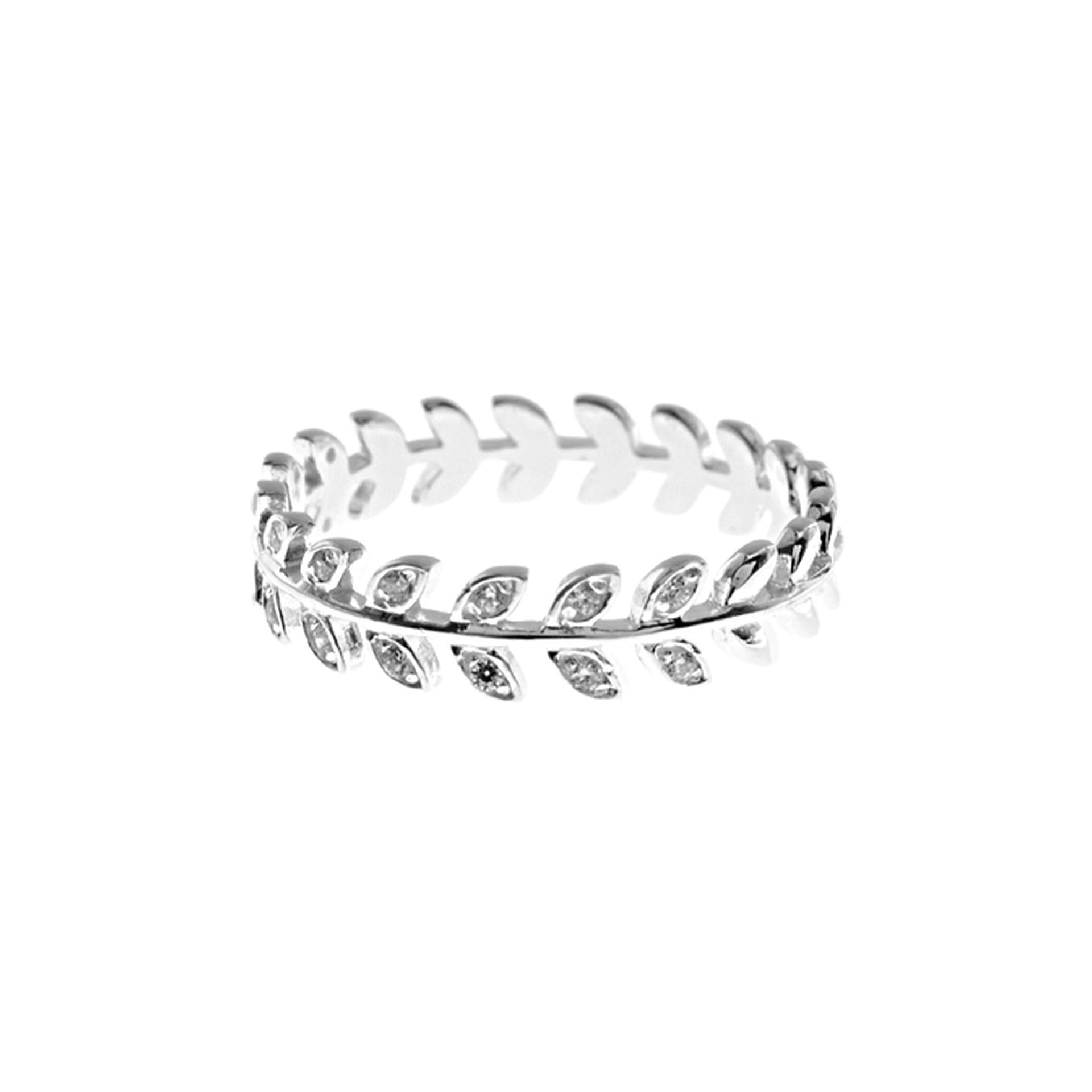 Alianna half  leaf garland ring