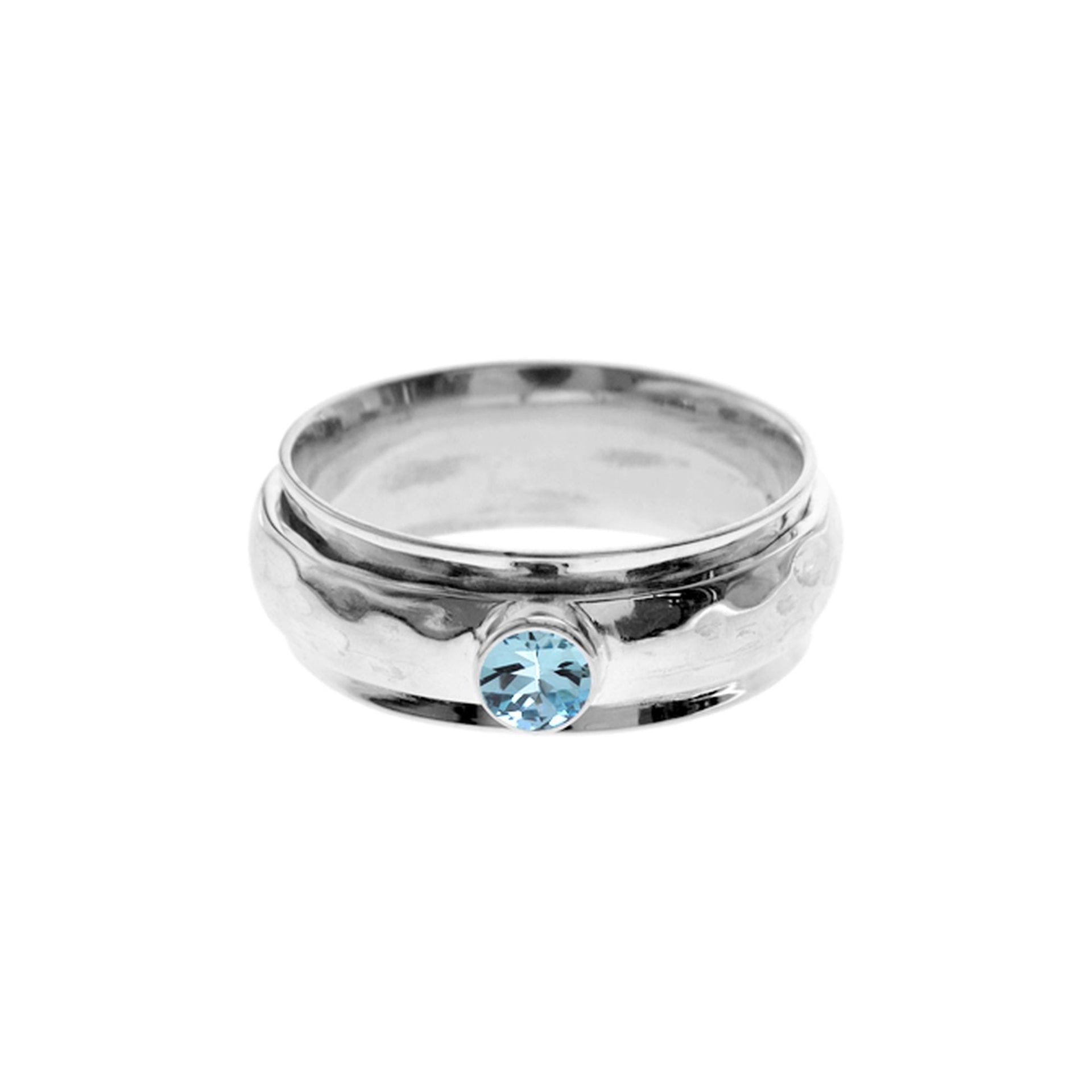 Lexi blue topaz spinning band ring