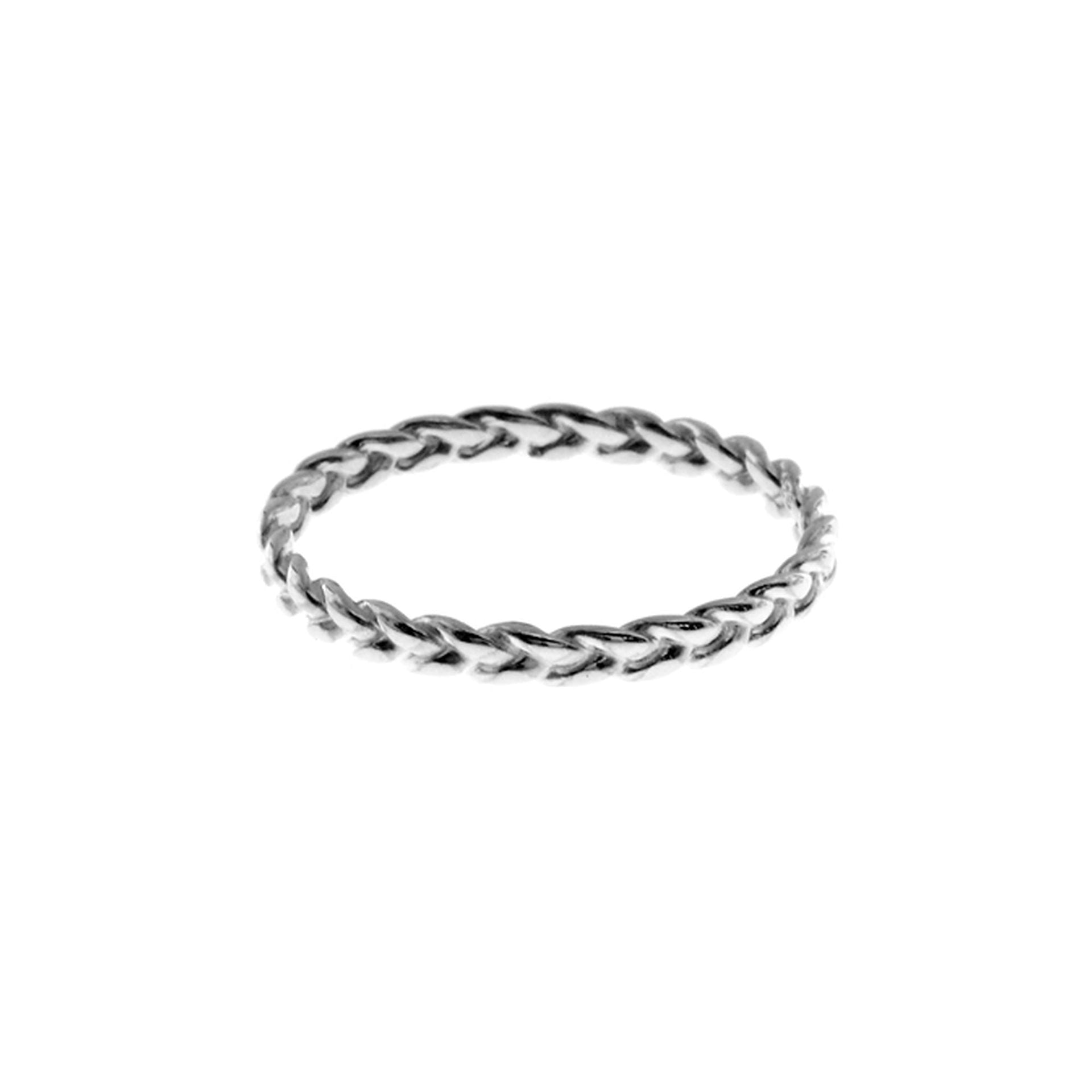 Joanna plaited wire band ring
