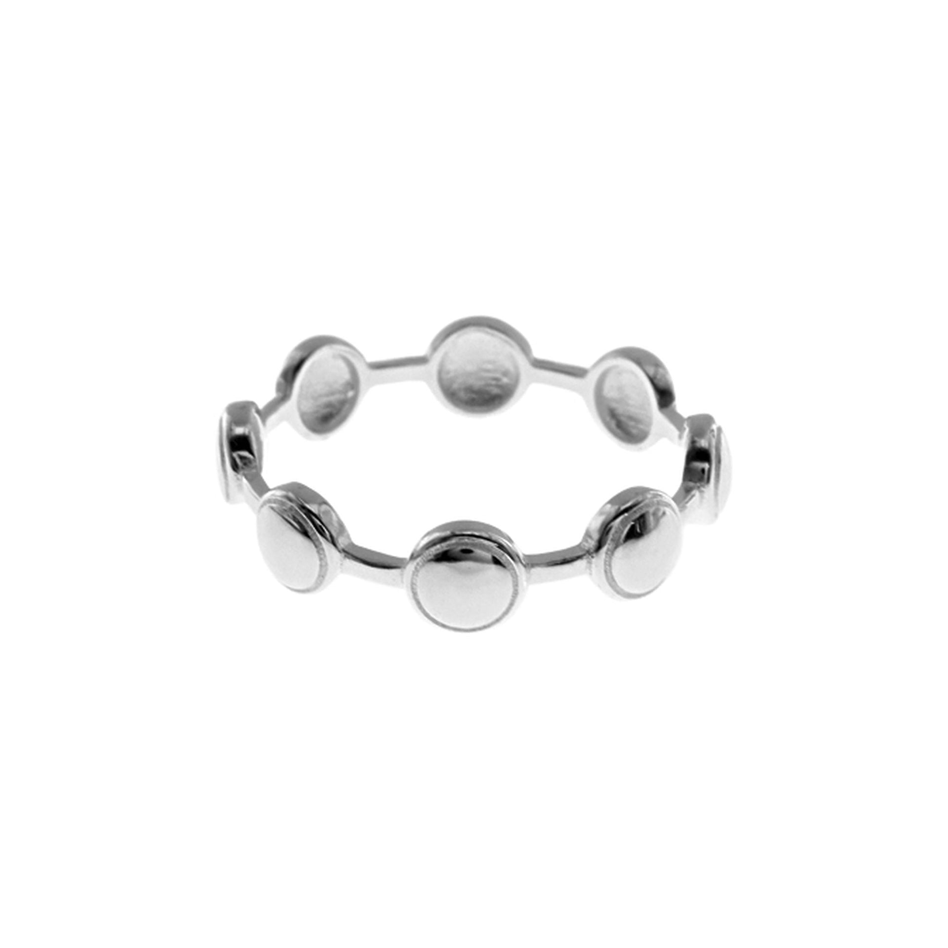 Zoe linked disc band ring