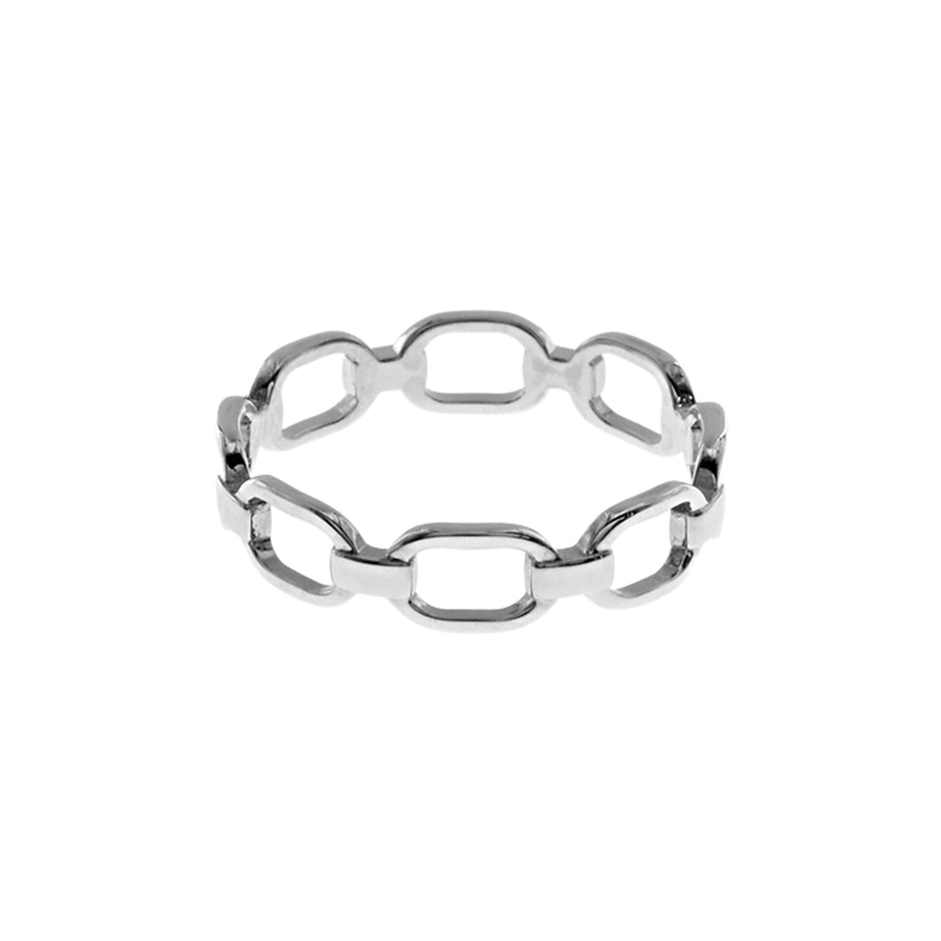 Skyla long linked chain band ring