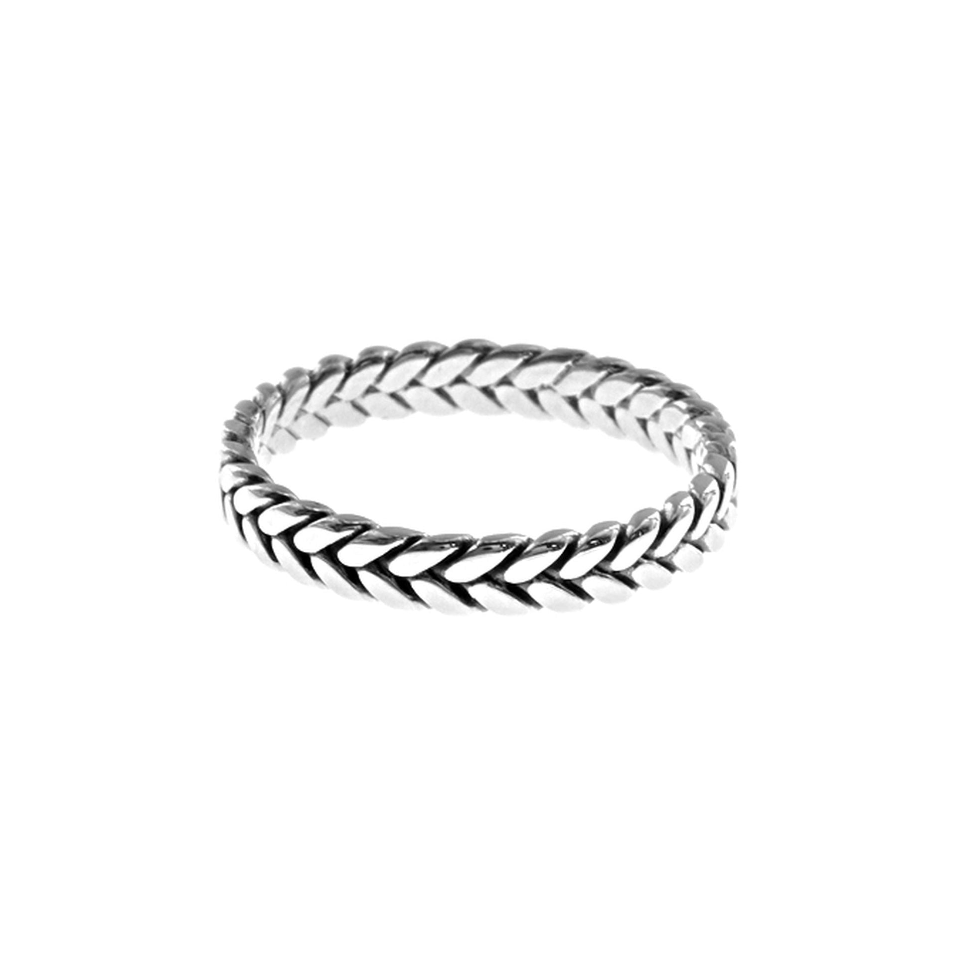 Joanna simple plaited band ring
