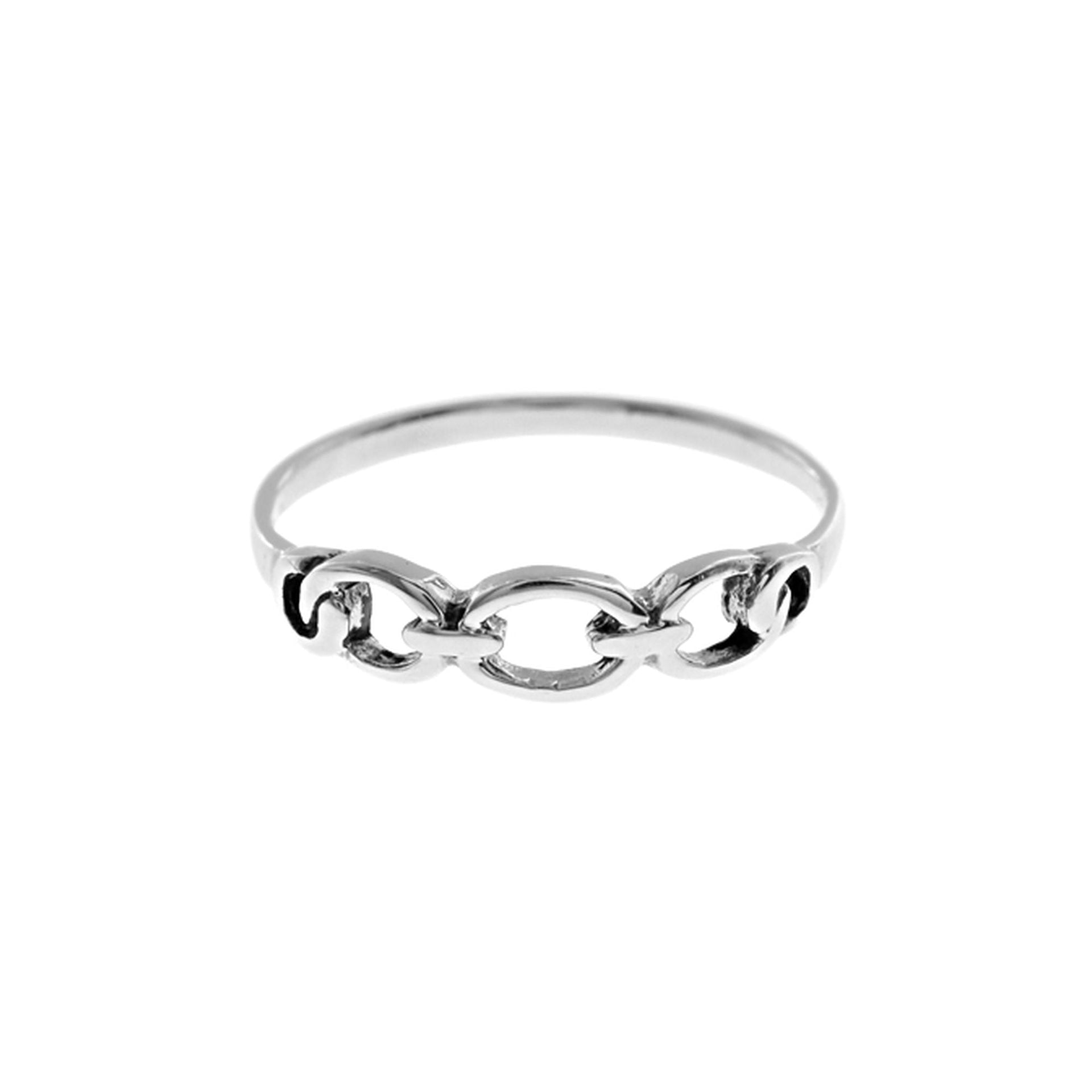 Skyla triple chain link band ring