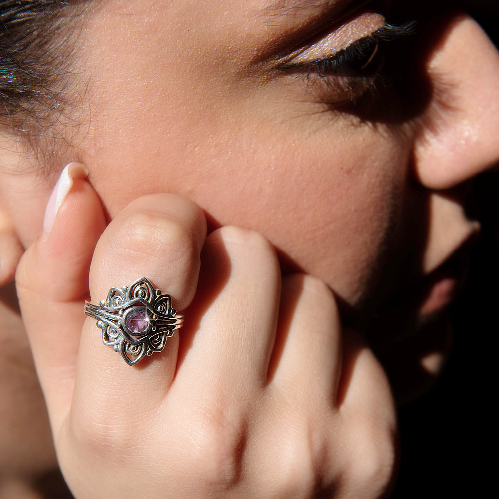 Catalina vintage amethyst facet ring