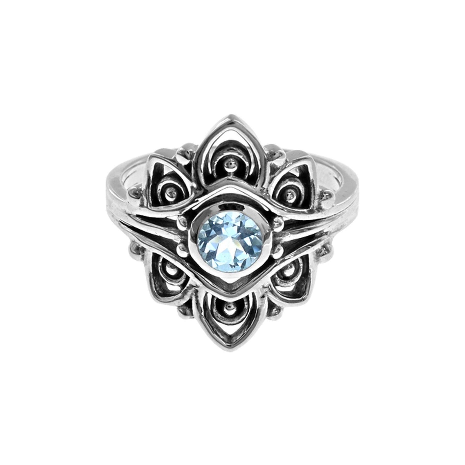 Catalina vintage blue topaz ring