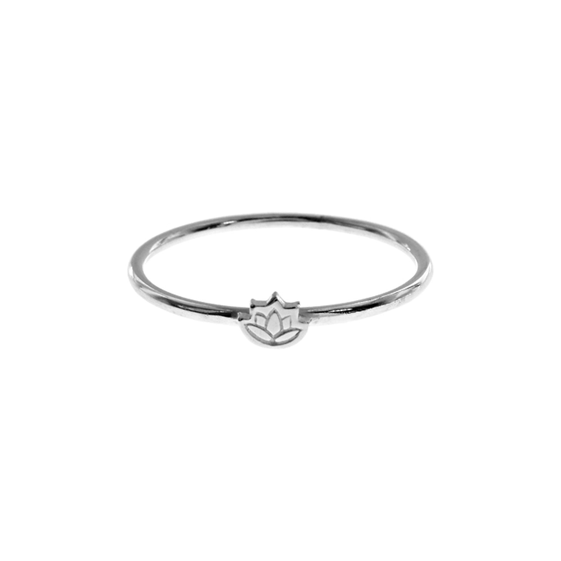 Zora fine lotus flower motif ring