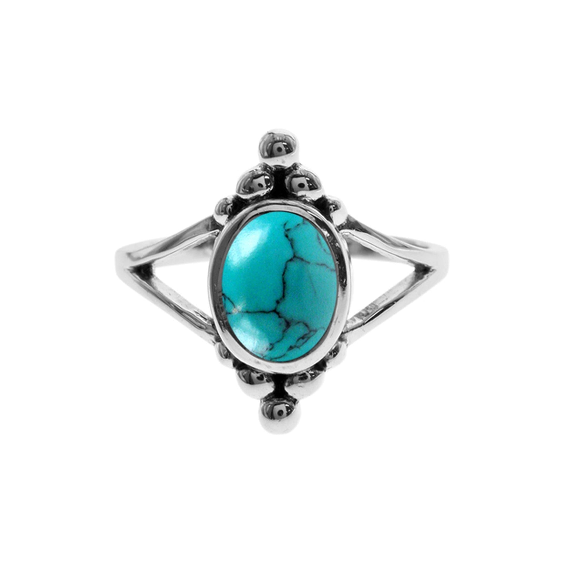 Catalina and turquoise split band ring