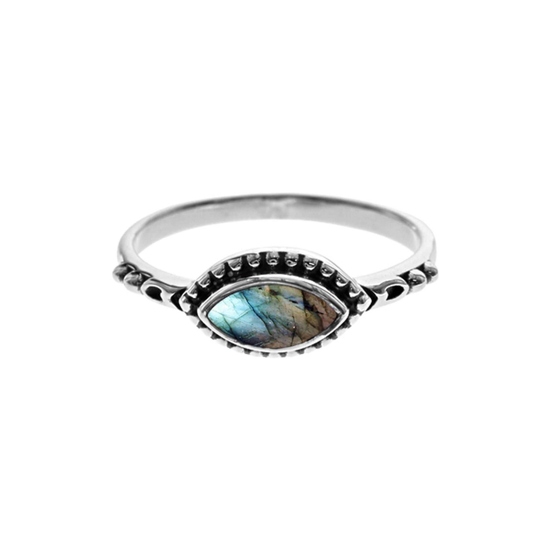Isla vintage marquise labradorite ring