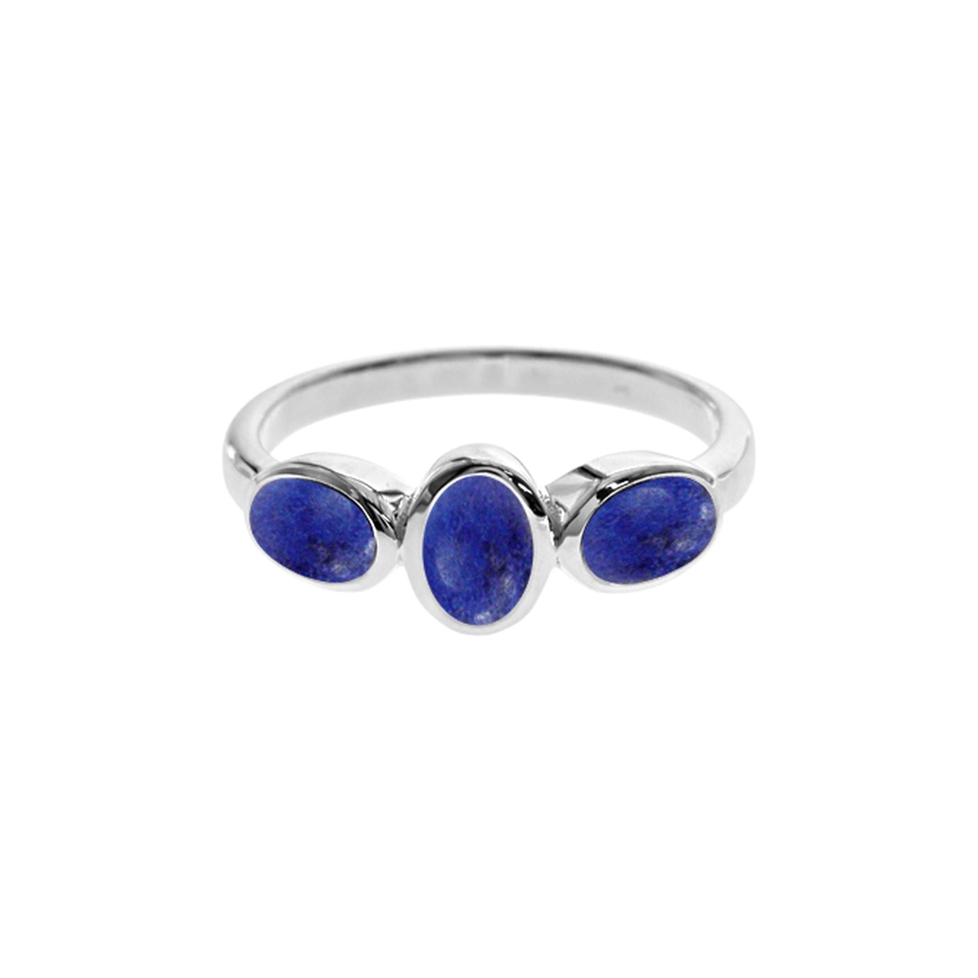 Samira triple offset oval lapis lazuli ring