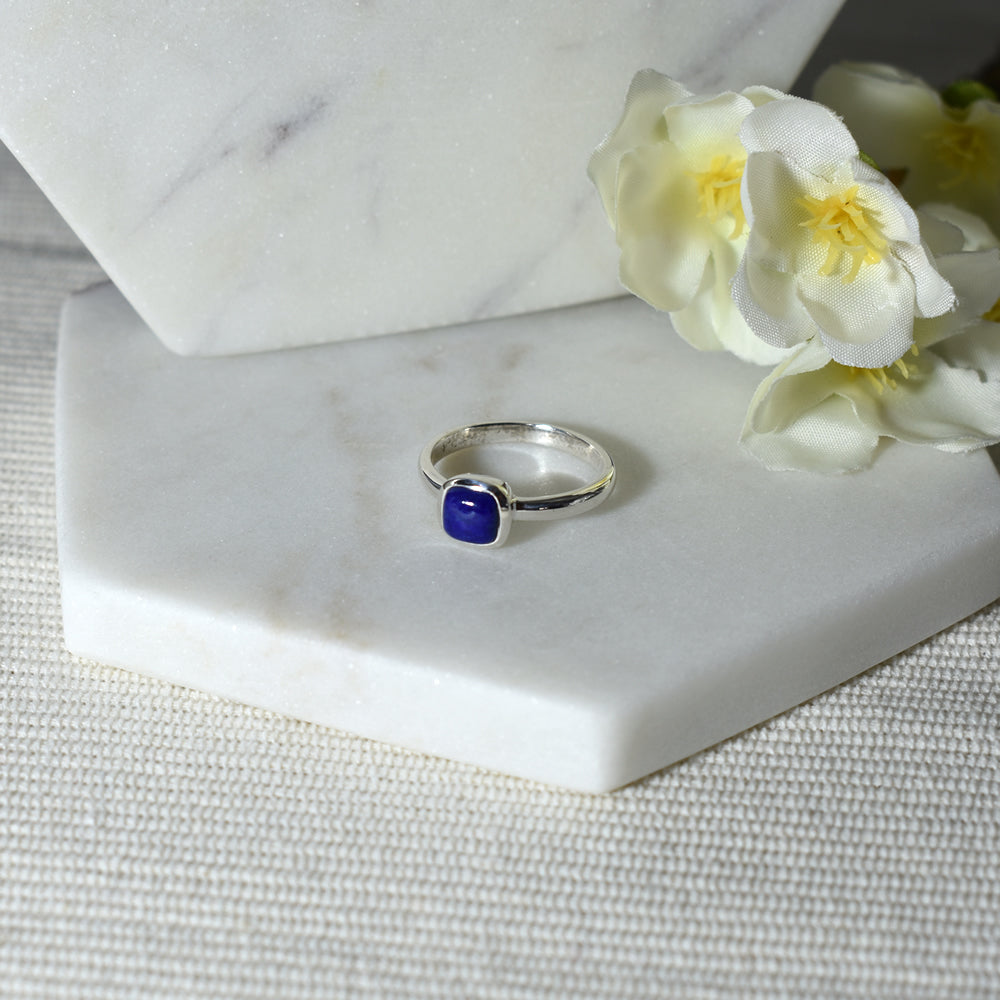 Samira lapis lazuli squircle ring