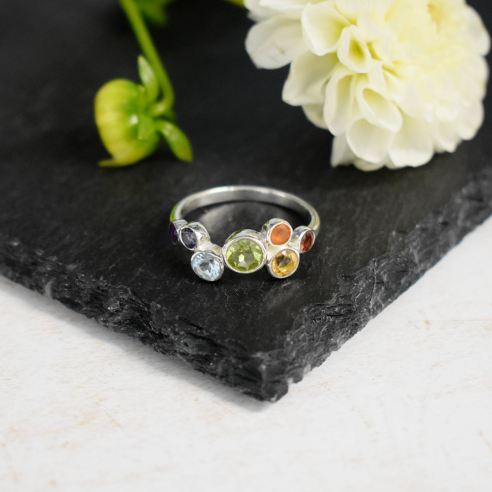 Kenna multi-coloured abstract ring