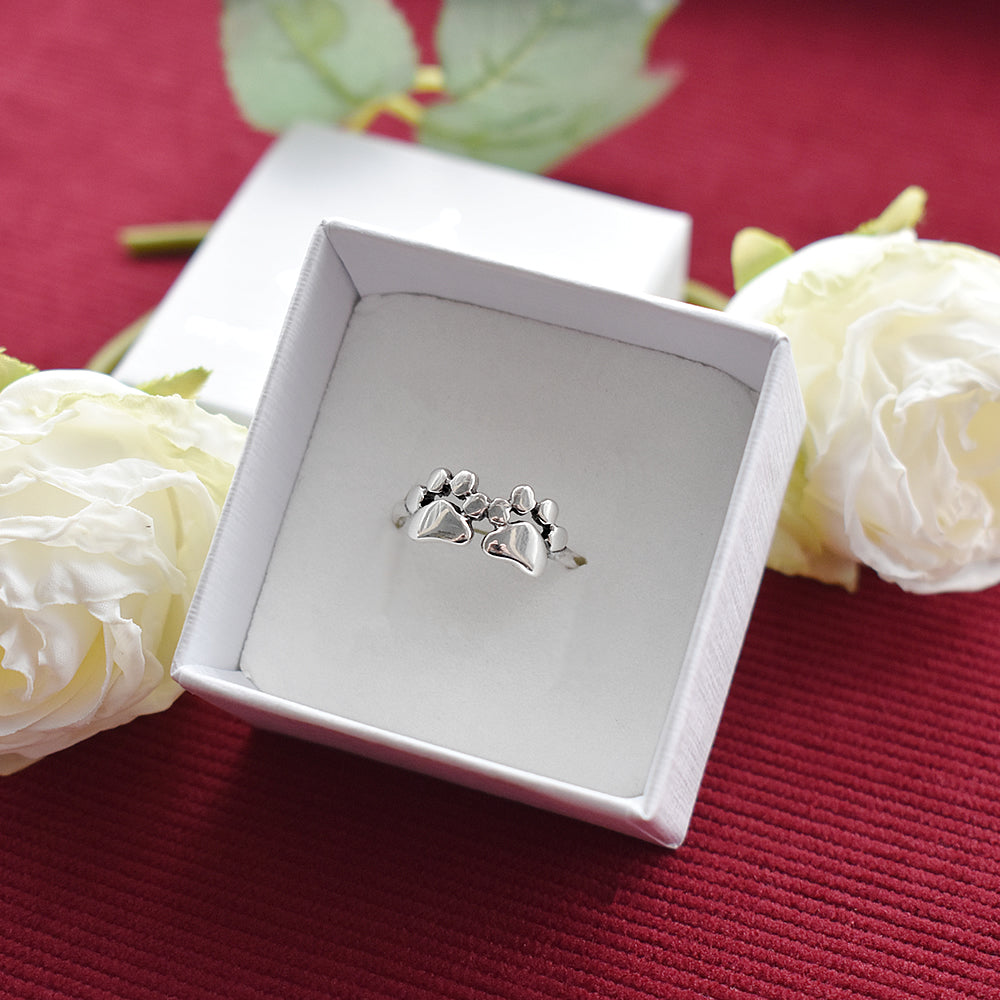 Anya double paw print ring