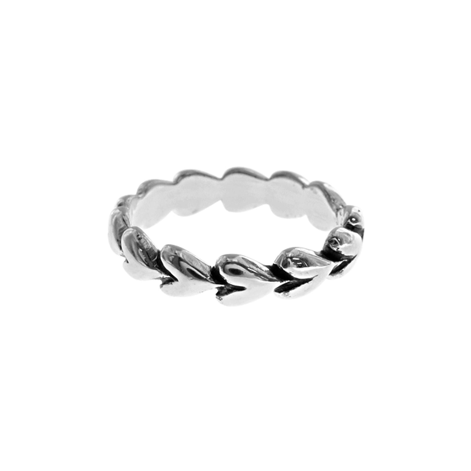 Amora sideways heart band ring