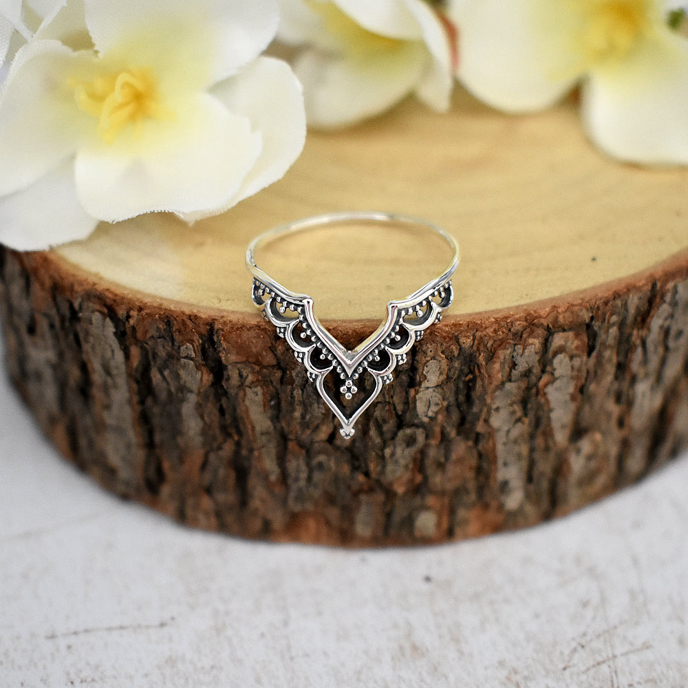 Catalina elaborate arched boho ring