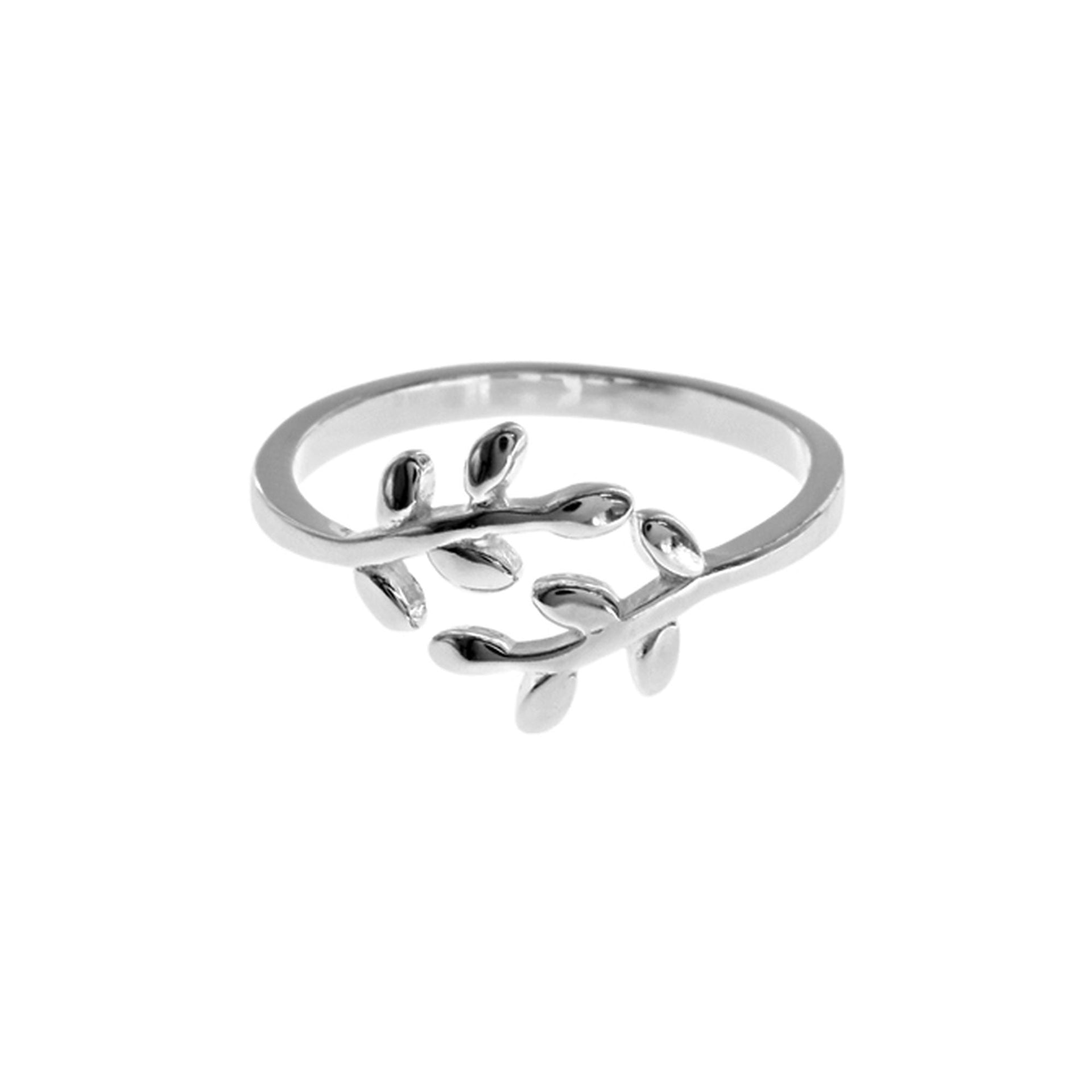Cora overlapped leaf spray ring
