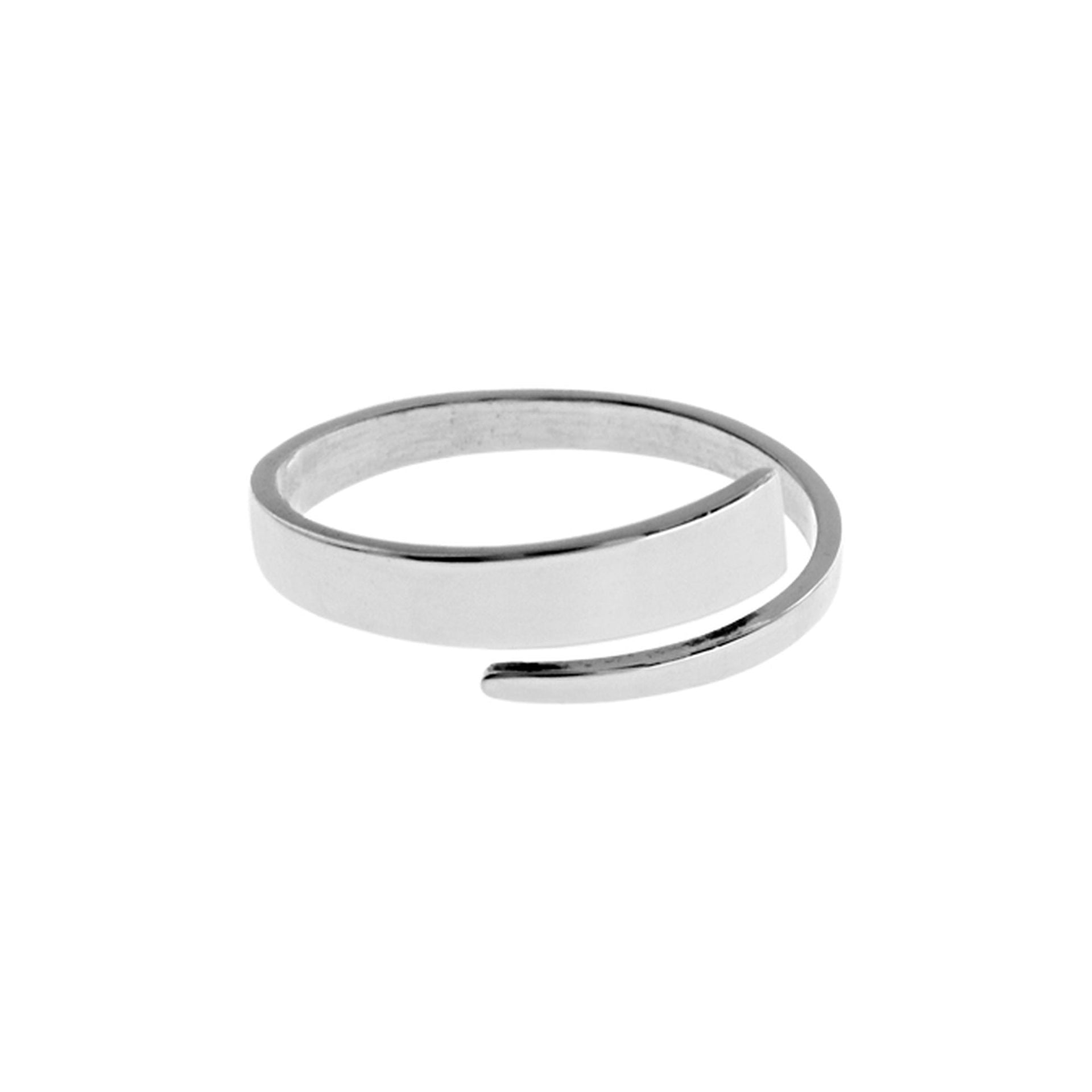 Bria flat tapered overlapping ring