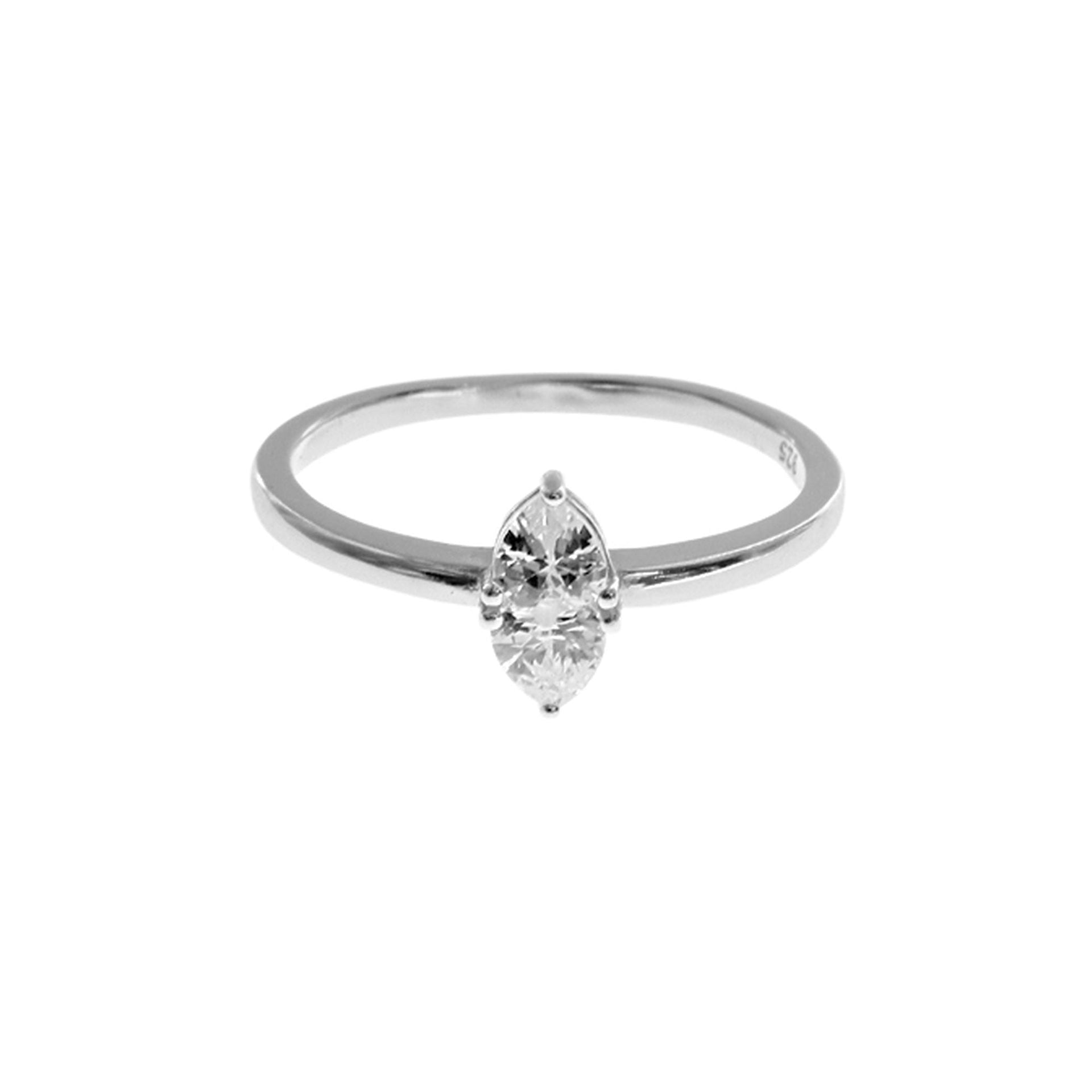 Carrie solitaire marquis CZ ring