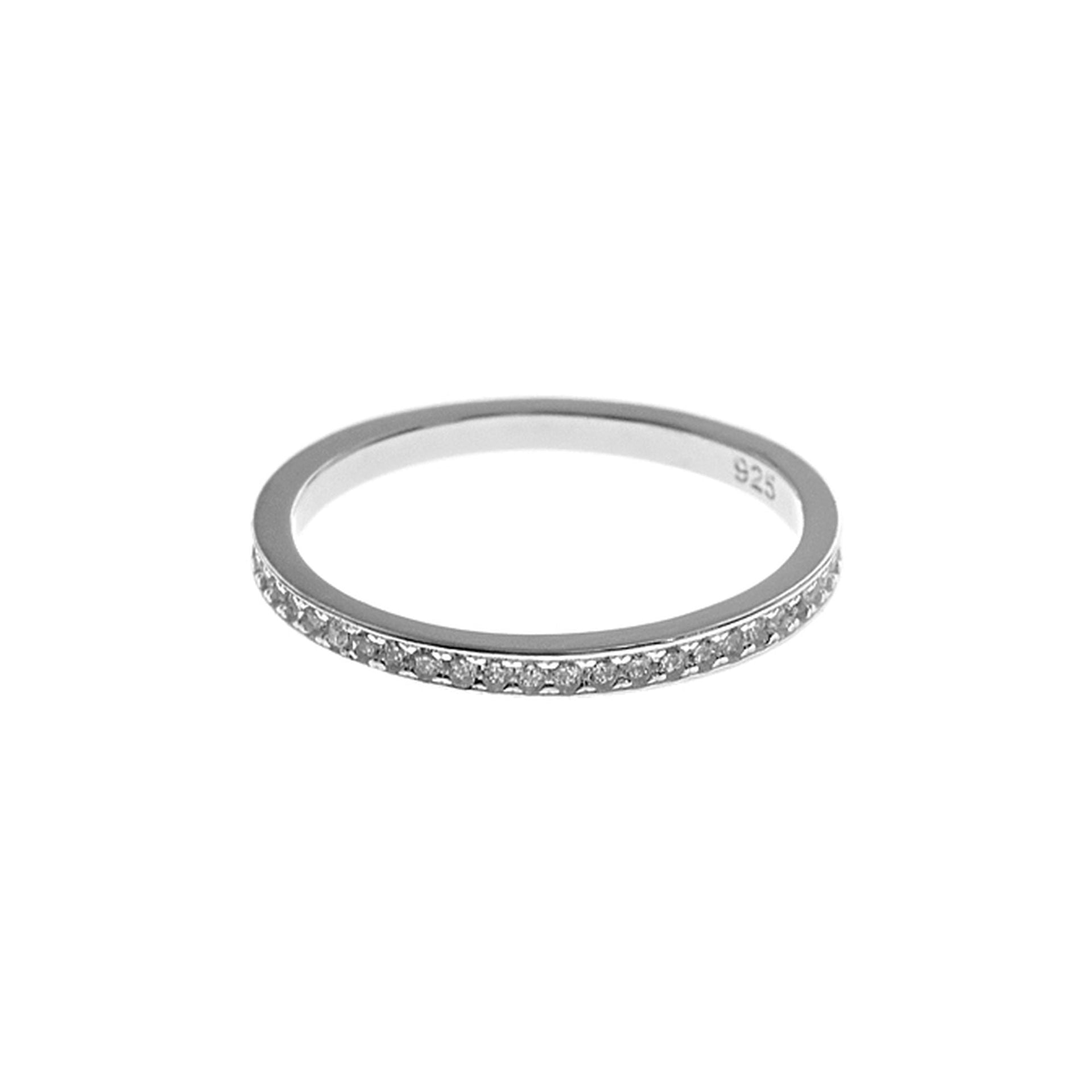 Carrie channel-set CZ band ring