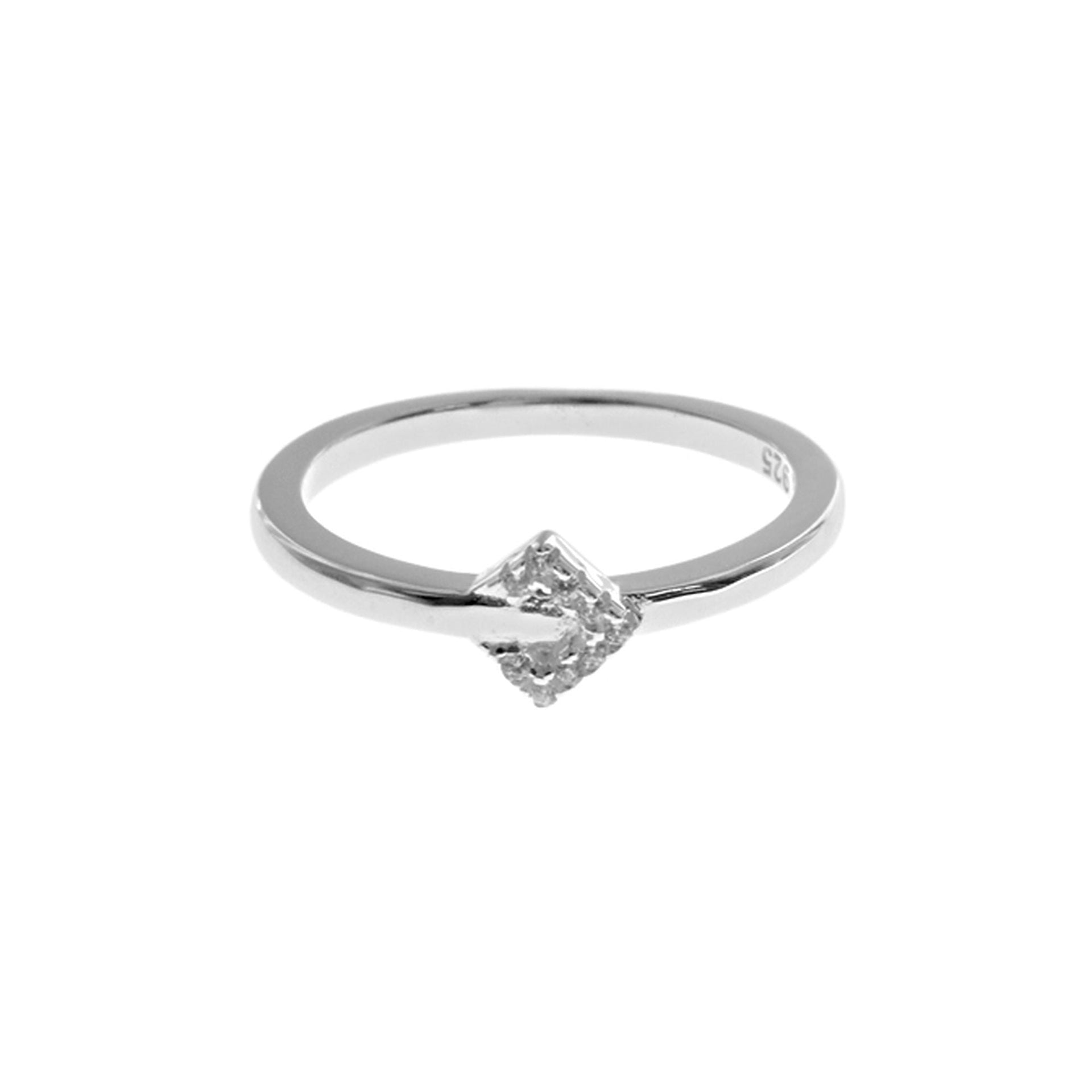 Carrie cubic zirconia diamond buckle ring