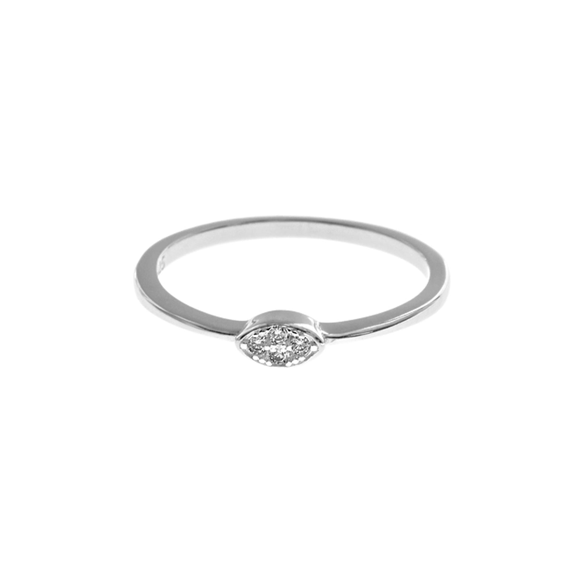Kenzie horizontal set oval CZ ring