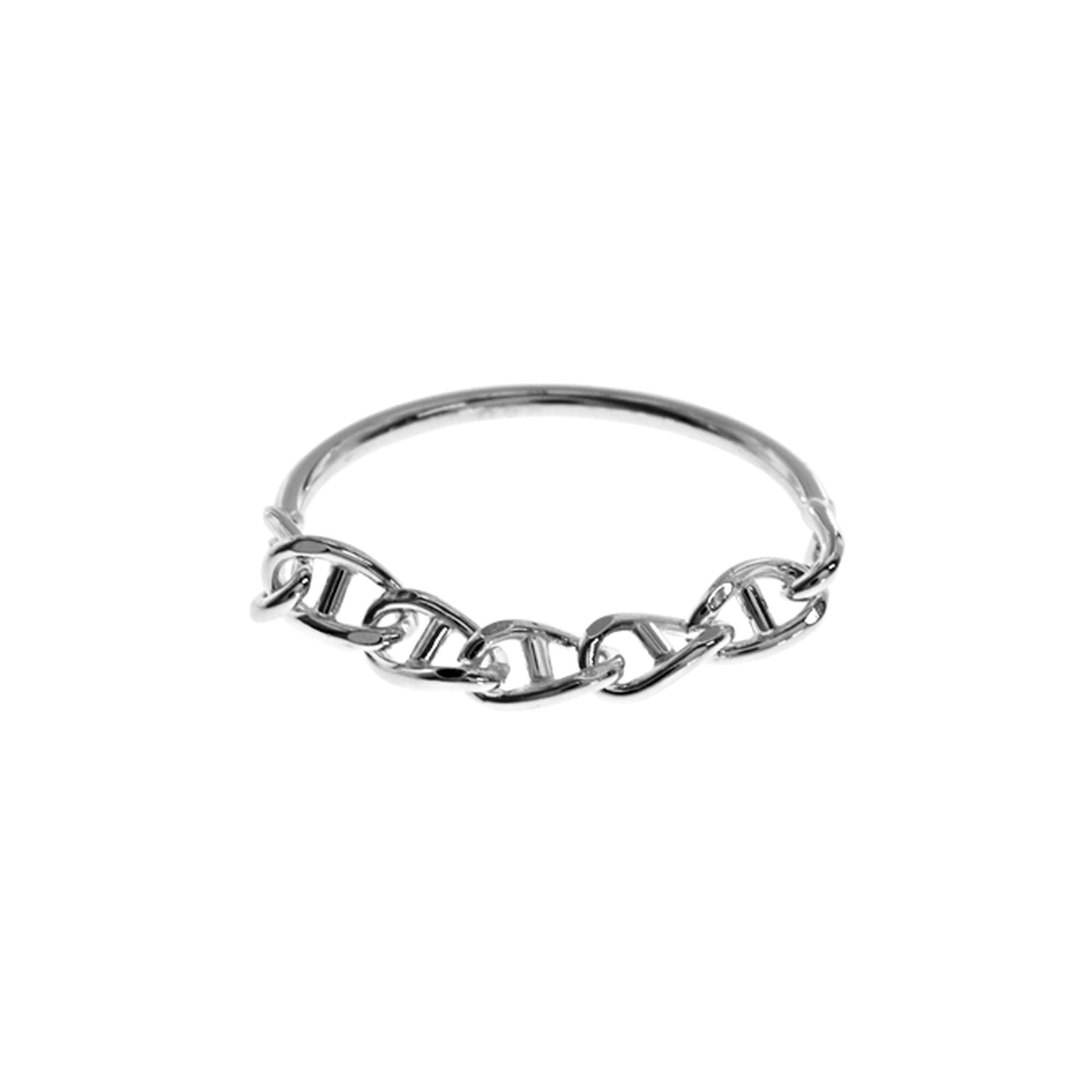 Skyla half link chain band ring