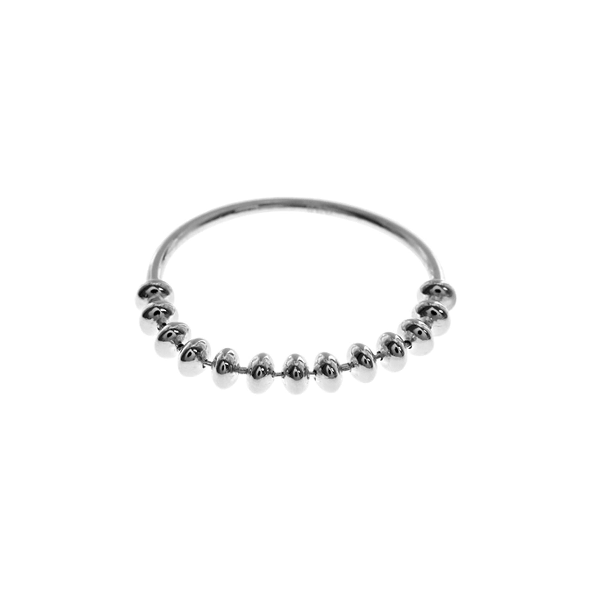 Zoe half ball chain ring