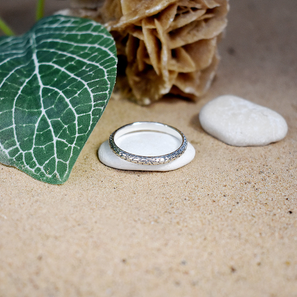 Anya snake skin textured ring