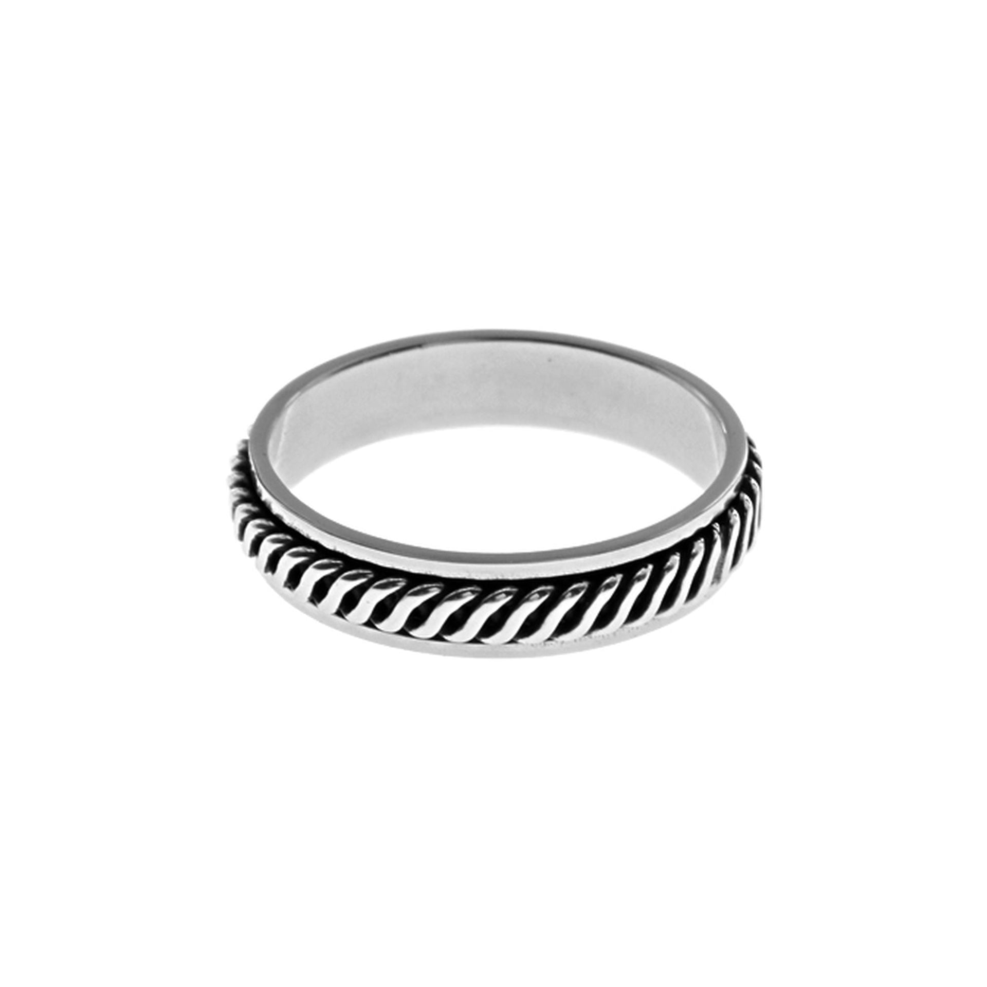 Liana spinning band with diagonal pattern ring